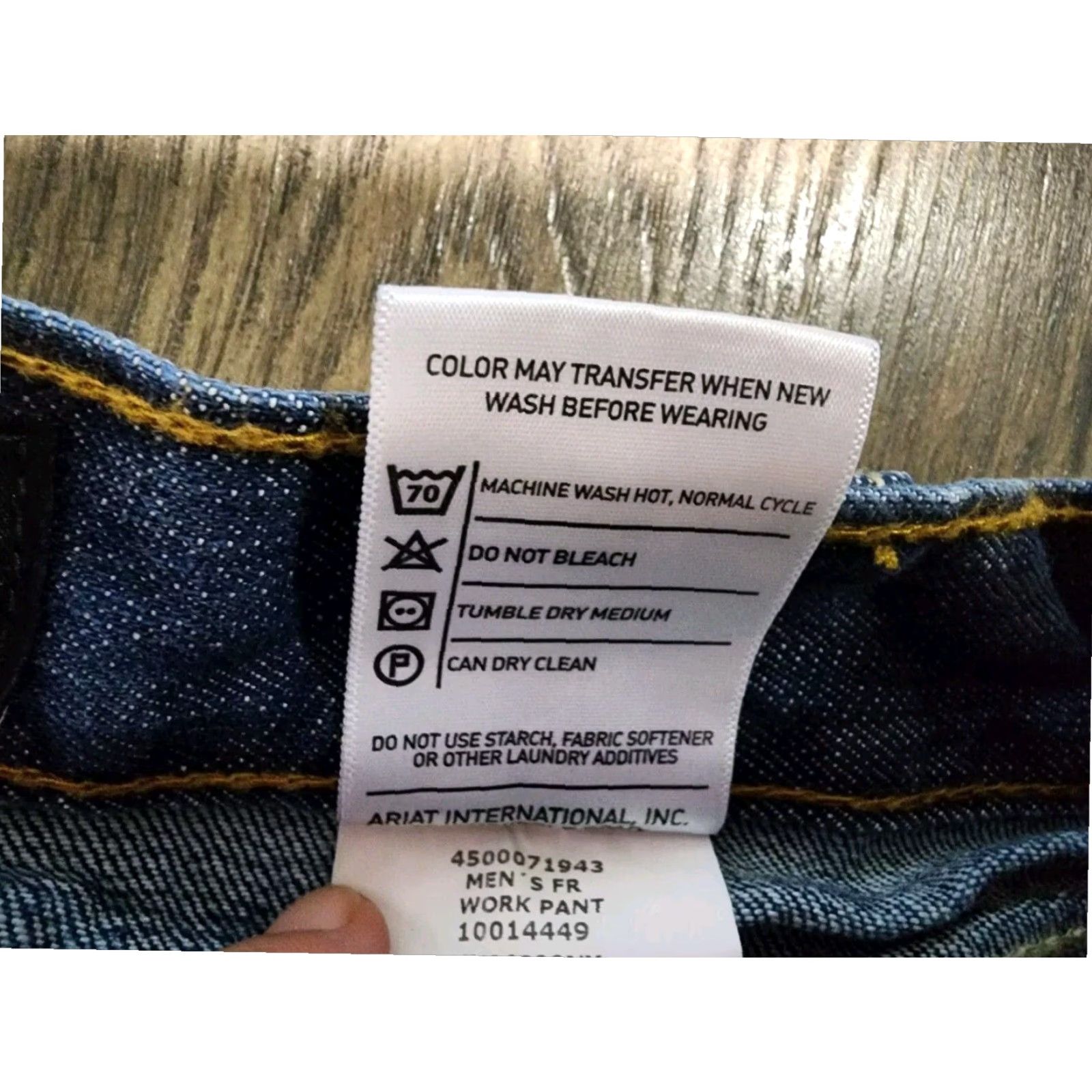 Ariat Ariat Flame Resistant Relaxed Fit Jeans Mens Blue Denim Bootcut Size US 35 - 6 Thumbnail