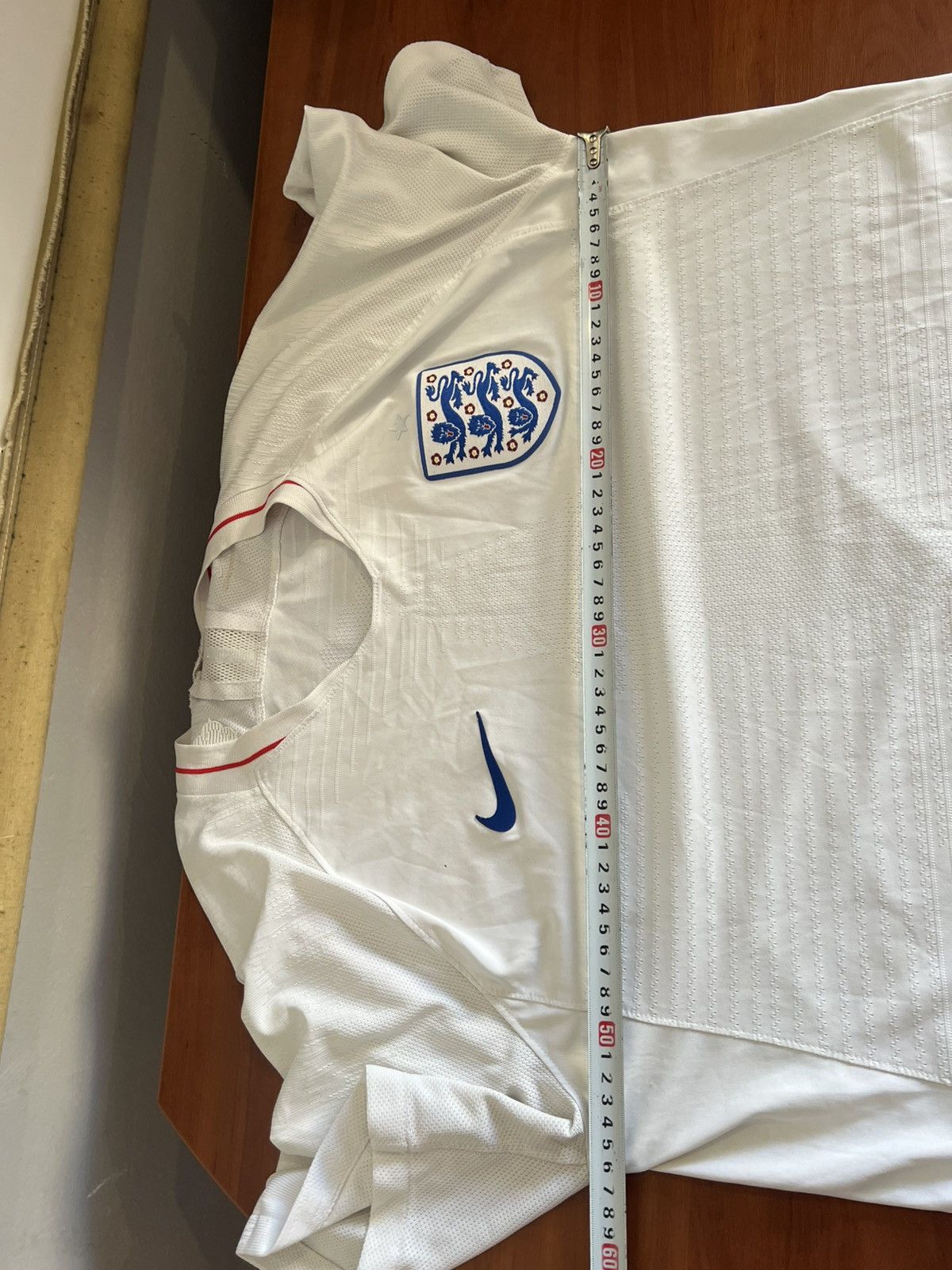Nike 2018/19 ENGLAND TEAM HOME PLAYER ISSUED SOCCER JERSEY Size US XL / EU 56 / 4 - 23 Thumbnail