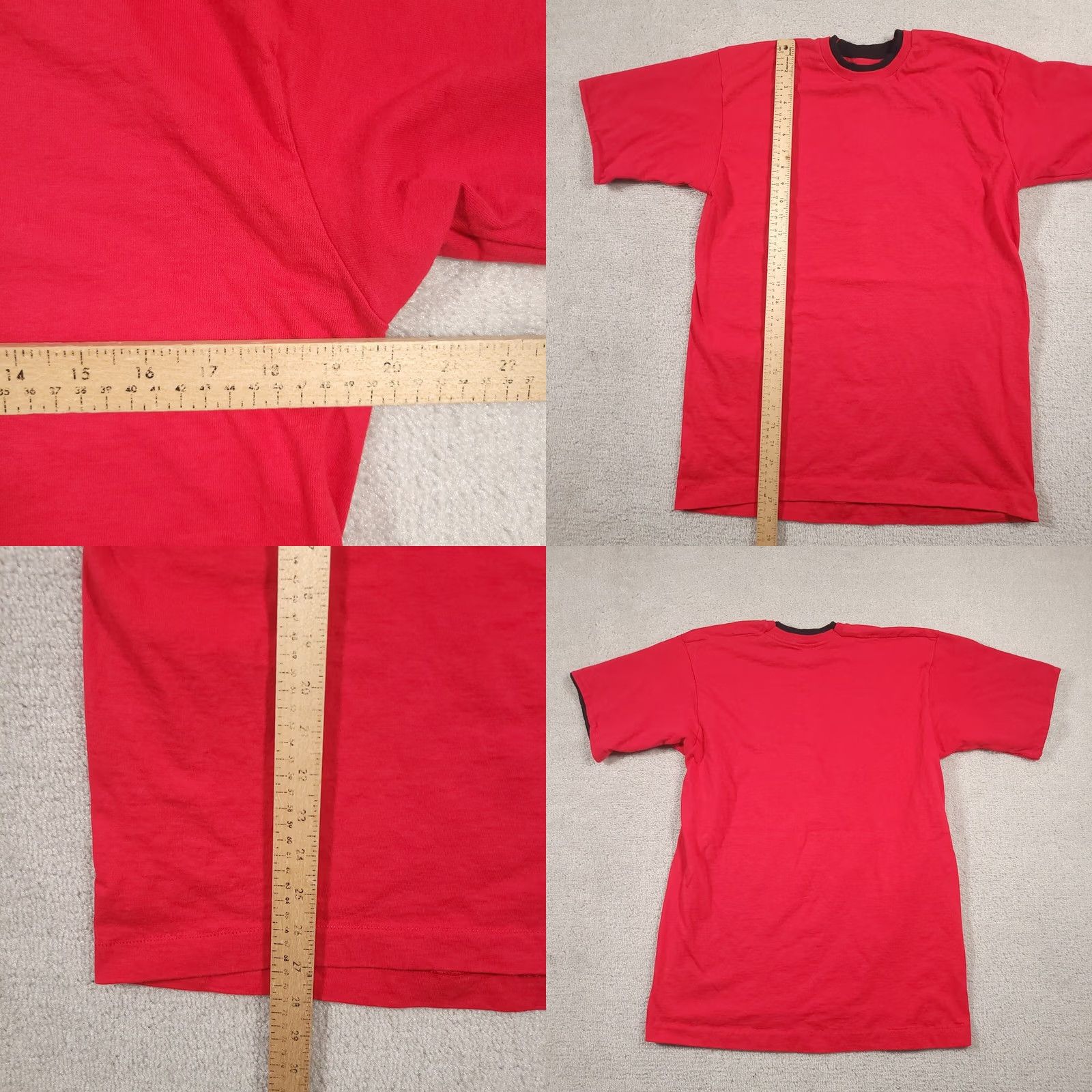 Fruit Of The Loom VINTAGE Fruit of the Loom T-Shirt Mens Medium Two Toned Red Black Single Stitch USA Shirt Mens Size US M / EU 48-50 / 2 - 8 Thumbnail