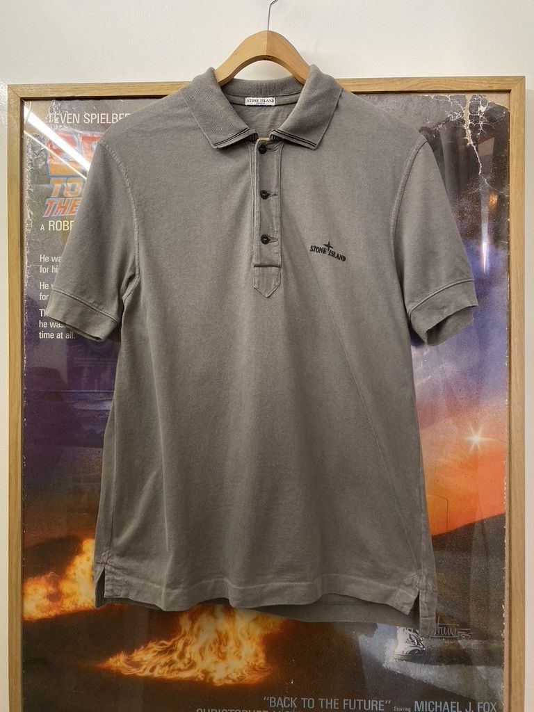 Stone Island SS2007 Vintage Stone Island Corner Spellout Polo Shirt Size US M / EU 48-50 / 2 - 1 Thumbnail