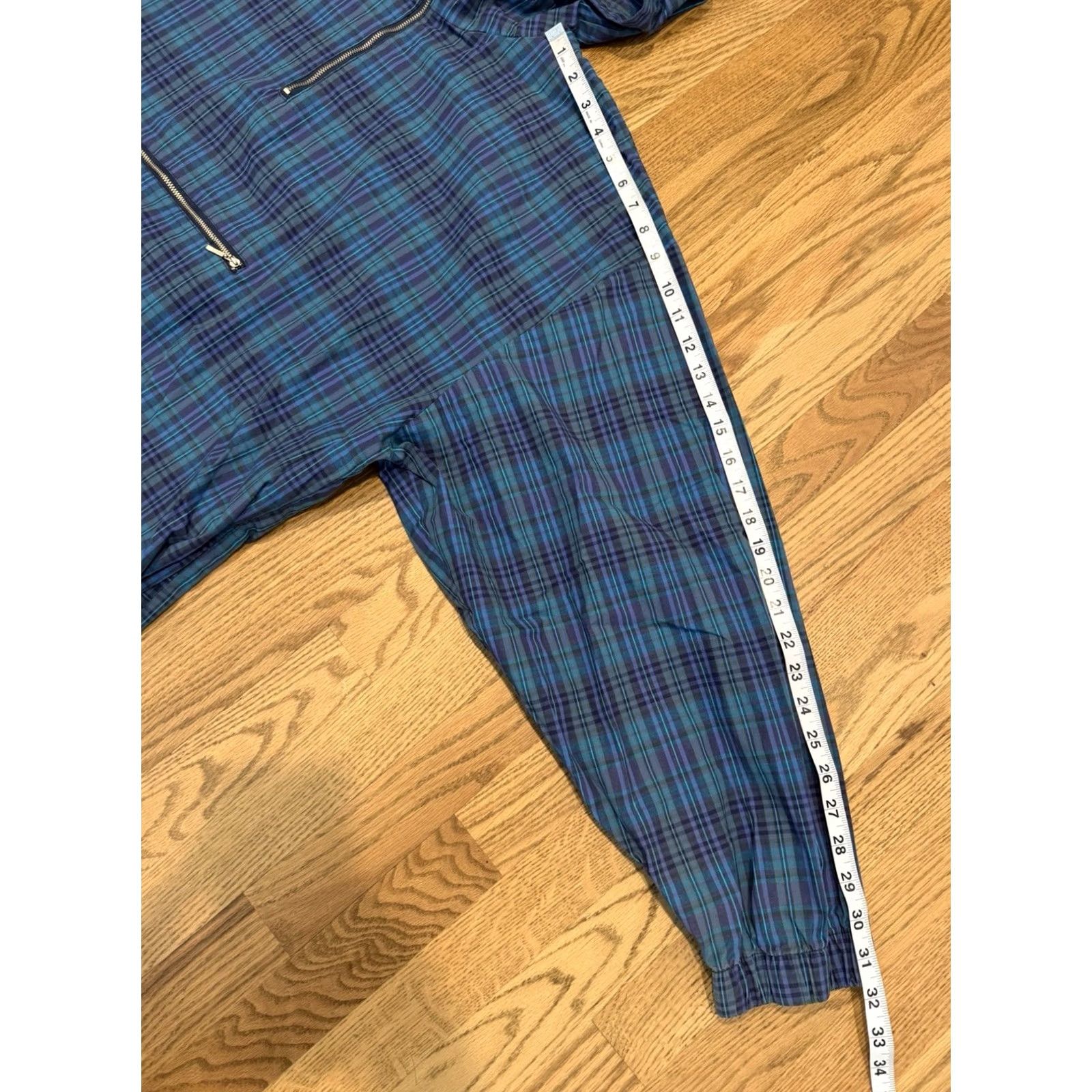 Gap VINTAGE Gap Warehouse Blue Plaid Anorak Hoodie Jacket Men’s L Cotton Zip 90s Retro Size US L / EU 52-54 / 3 - 8 Thumbnail