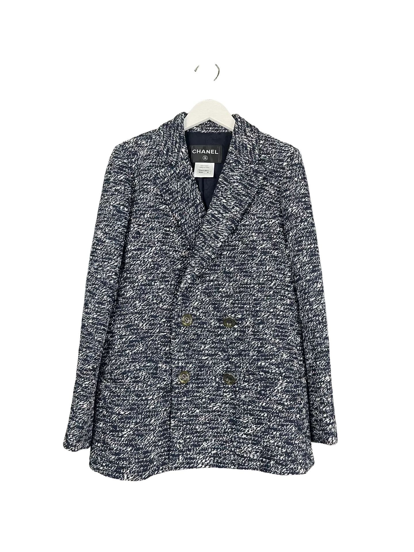 Chanel Chanel Tweed Double-Breasted Blazer Size 36 Size XS / US 0-2 / IT 36-38 - 1 Thumbnail