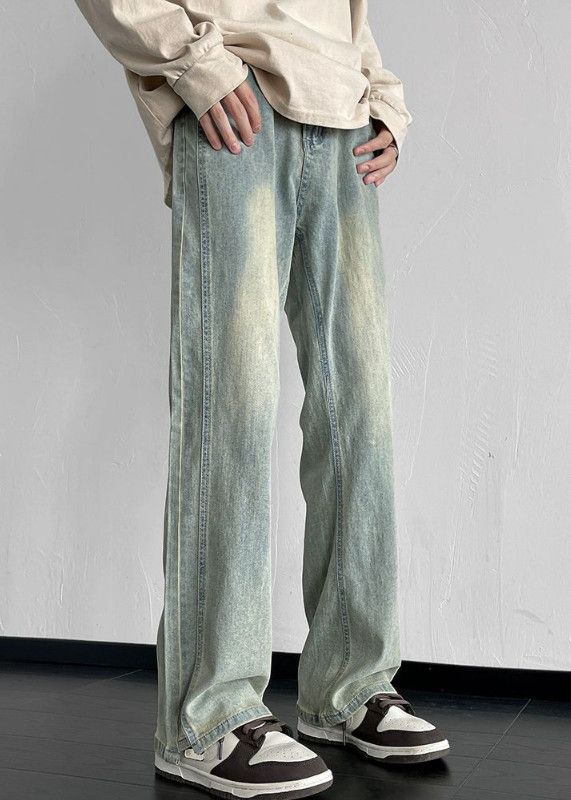 Japanese Brand Men's retro loose straight casual flared jeans Size US 32 / EU 48 - 2 Thumbnail
