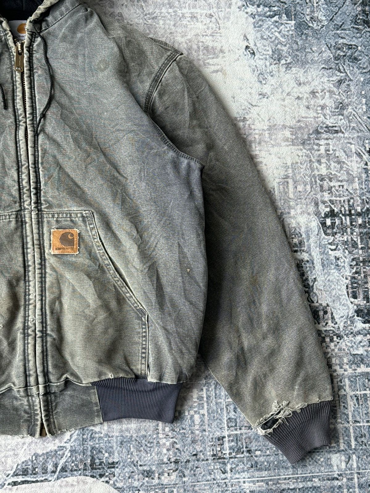Carhartt × If Six Was Nine × Vintage XX Vintage Carhartt Detroit Distressed Splash Denim Jacket Size US M / EU 48-50 / 2 - 4 Thumbnail