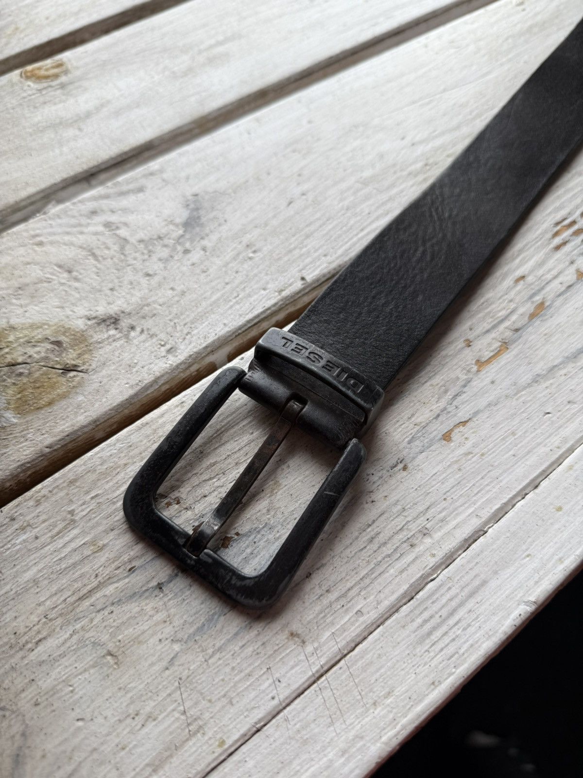 Diesel × Vintage Vintage DIESEL COWBOY metal logo Leather Belt Avant Garde Size ONE SIZE - 3 Thumbnail