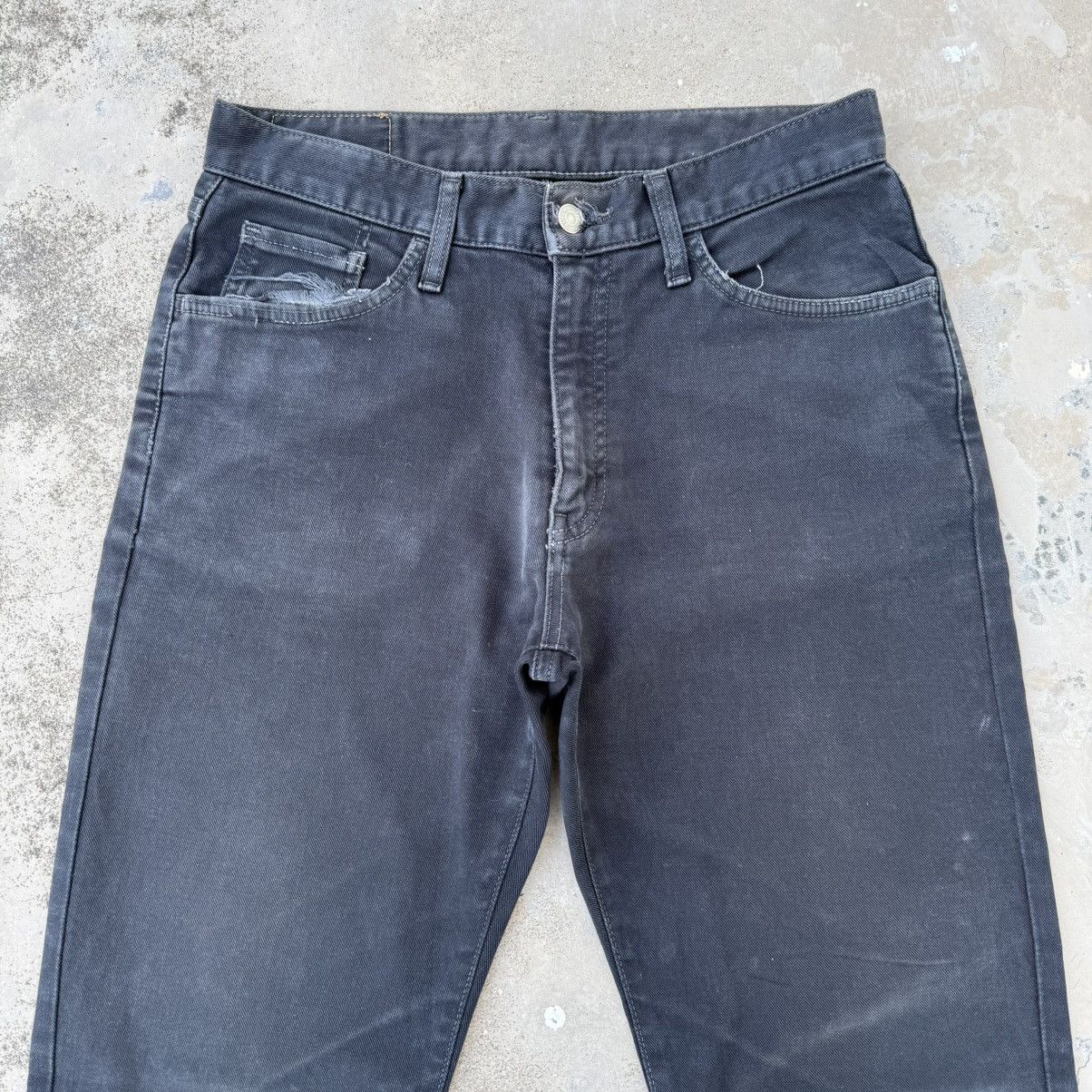 Edwin W31 Vintage Edwin Faded Black Denim Jean Pants W31x31 Size US 31 - 2 Thumbnail