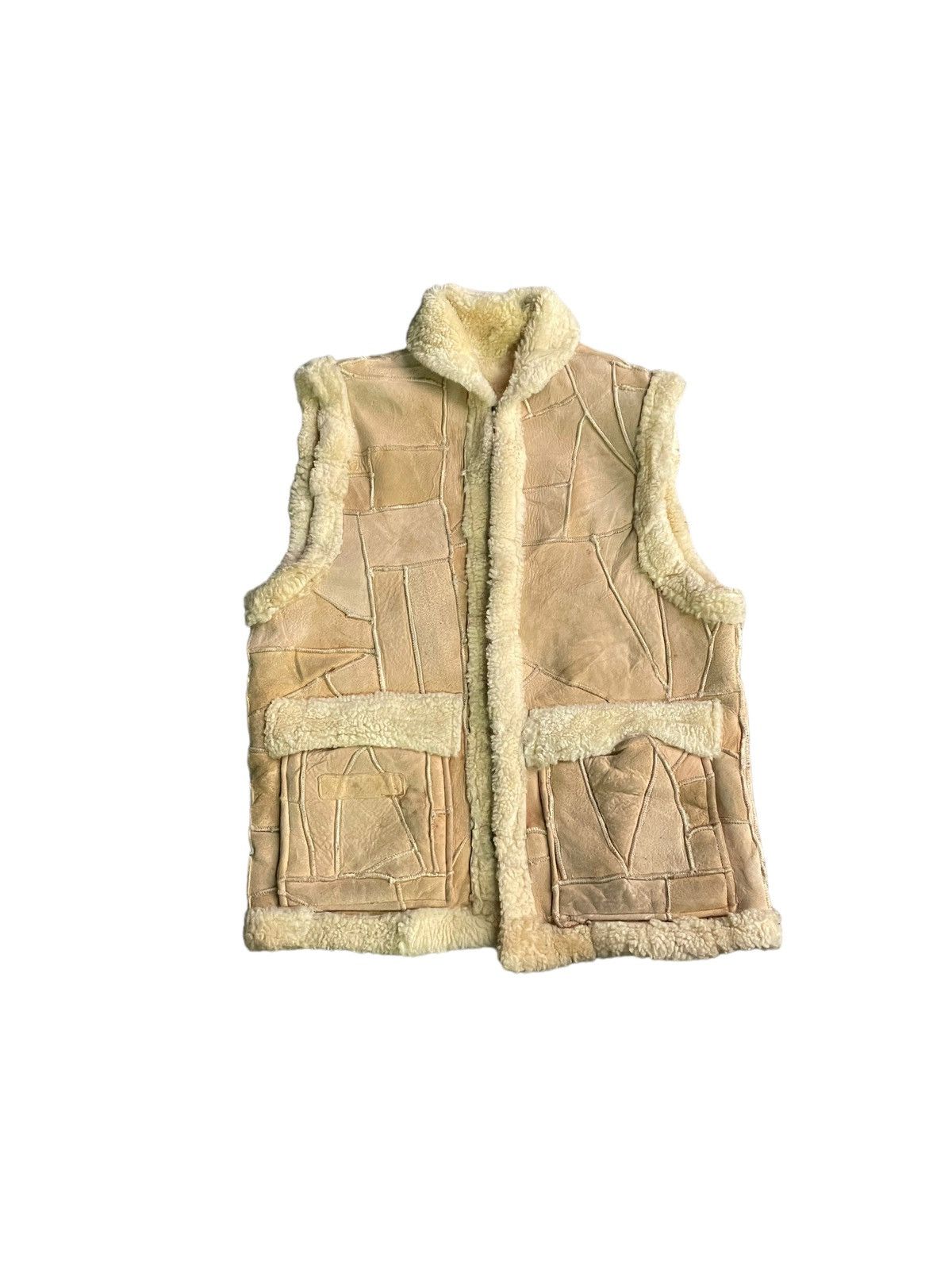 Leather Vintage Sheepskin Leather Vest Size US M / EU 48-50 / 2 - 1 Thumbnail