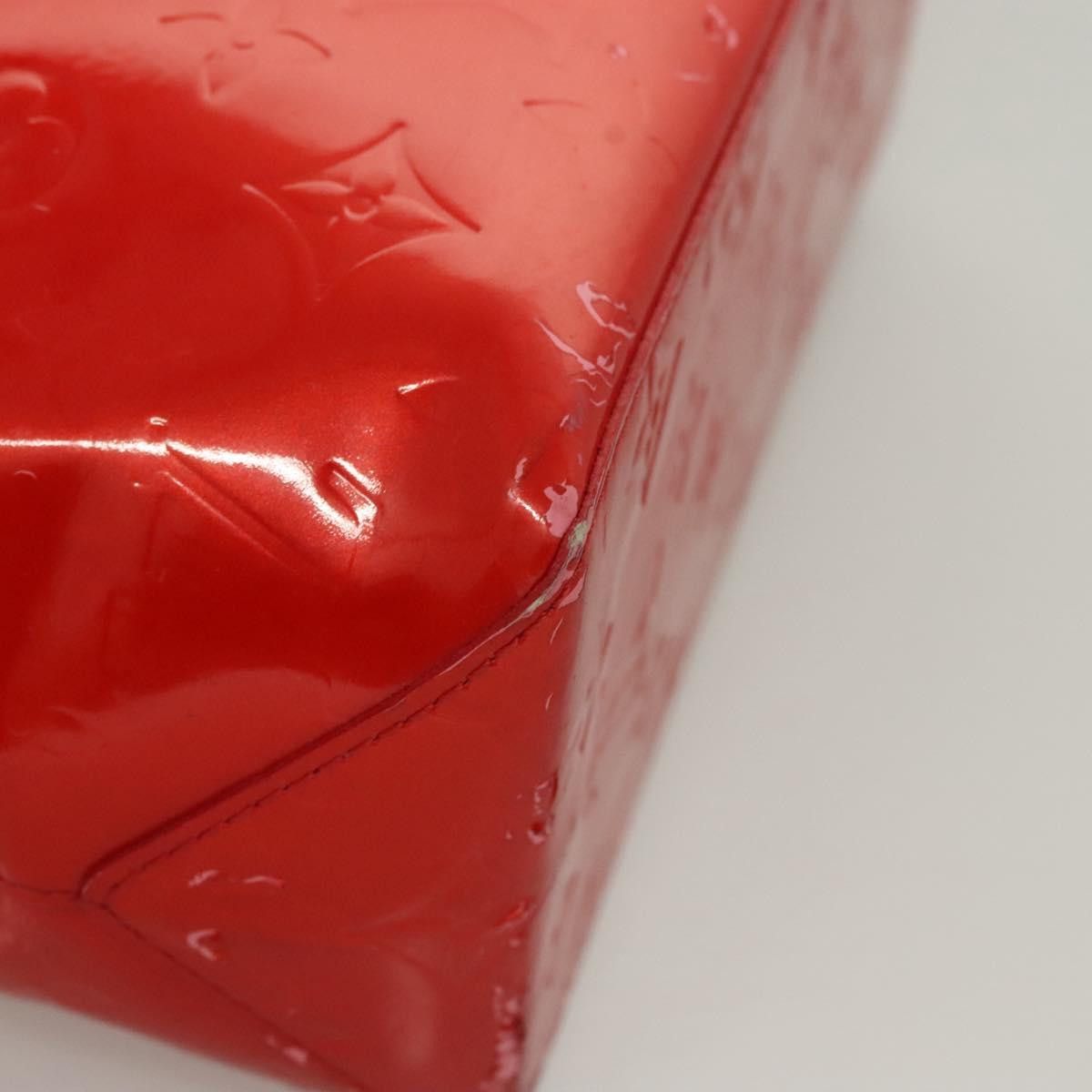 Louis Vuitton LOUIS VUITTON Monogram Vernis Reade PM Hand Bag Red Rouge Size ONE SIZE - 15 Thumbnail
