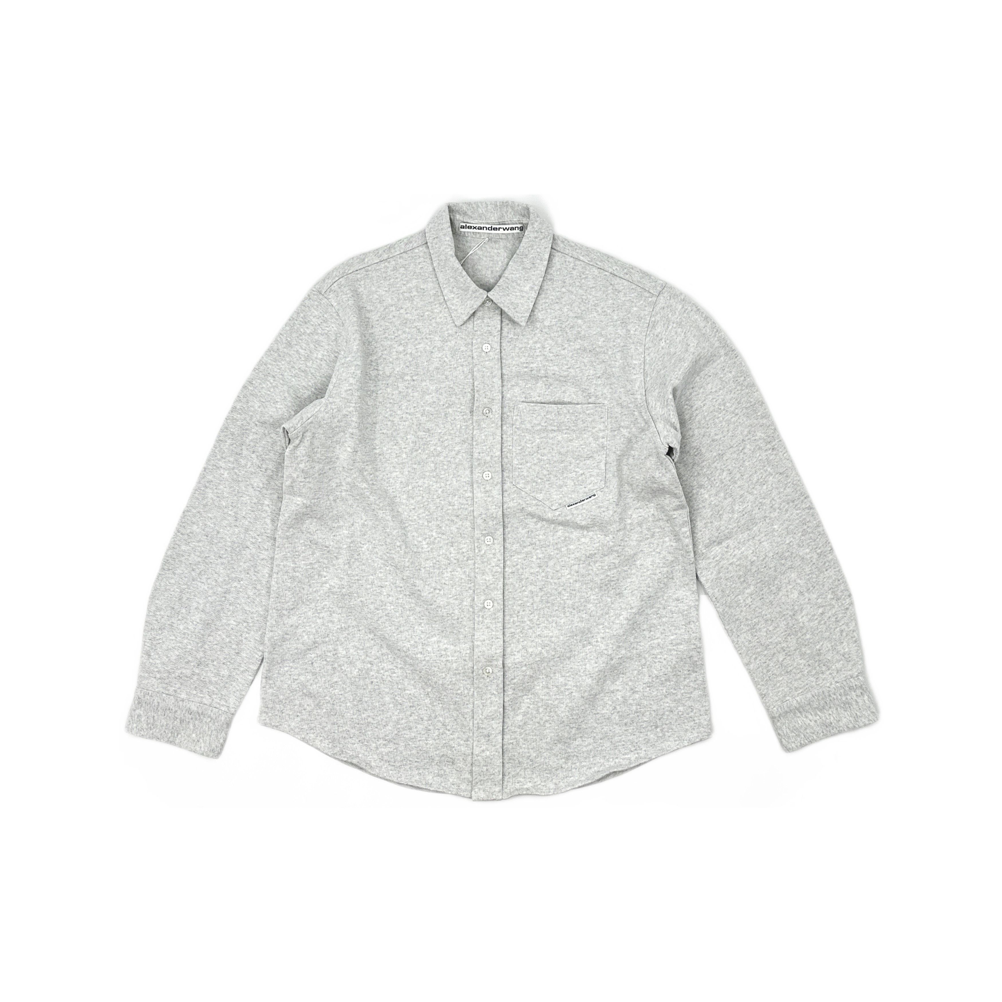 Alexander Wang Alexander Wang Knit Button Up Shirt Gray S Size US S / EU 44-46 / 1 - 1 Thumbnail