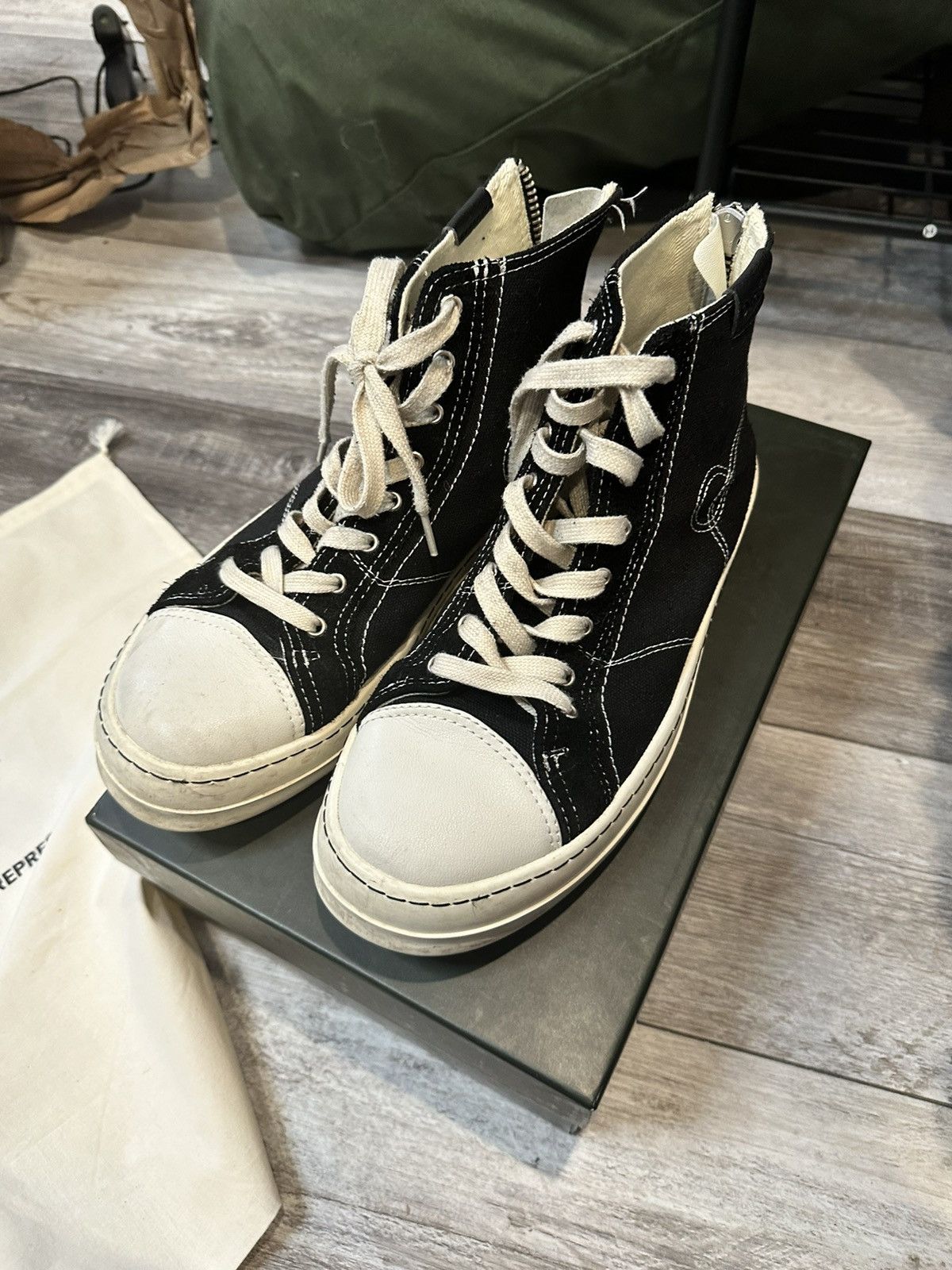 image of Oree New York Oree 1917 Mcotr-22 High / High-Top Military Trainer Shoes in Black, Men's (Size 10)