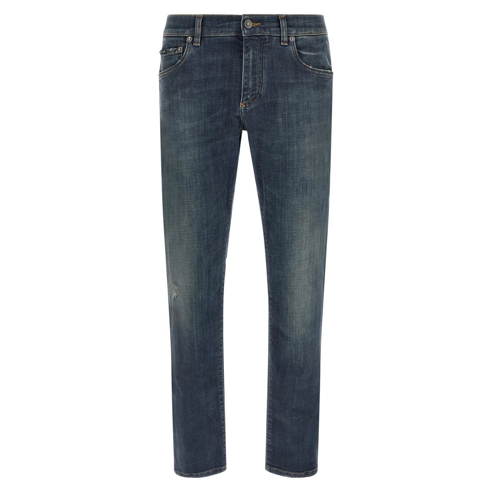 DOLCE&GABBANA Used Effect Blue Denim Jeans New & Authentic (