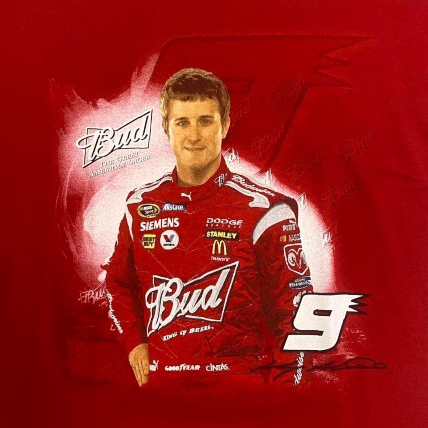NASCAR Nascar Budweiser “Kasey Kahne” Motorsports Graphic Red T-Shirt XL Large Men Size US L / EU 52-54 / 3 - 4 Thumbnail
