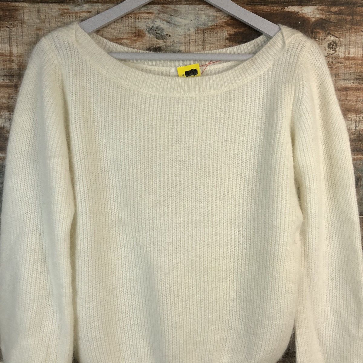 Homespun Knitwear × Japanese Brand DLL Je Chichi White mohair shaggy Knitwear #C043 Size M / US 6-8 / IT 42-44 - 5 Thumbnail