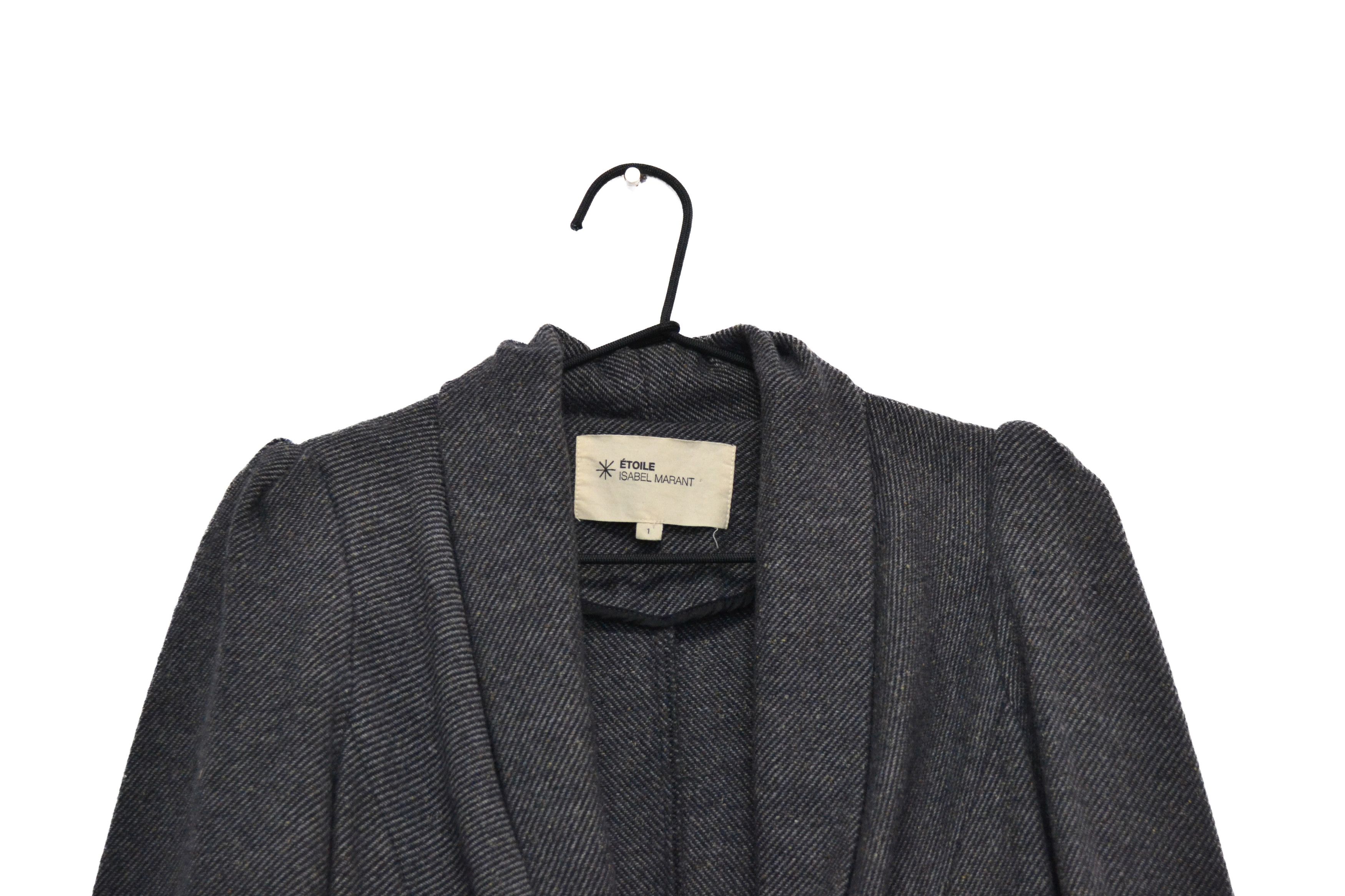 Isabel Marant Isabel Marant Étoile Wool Silk Acrylic Gray Blazer Jacket Size XS / US 0-2 / IT 36-38 - 2 Thumbnail