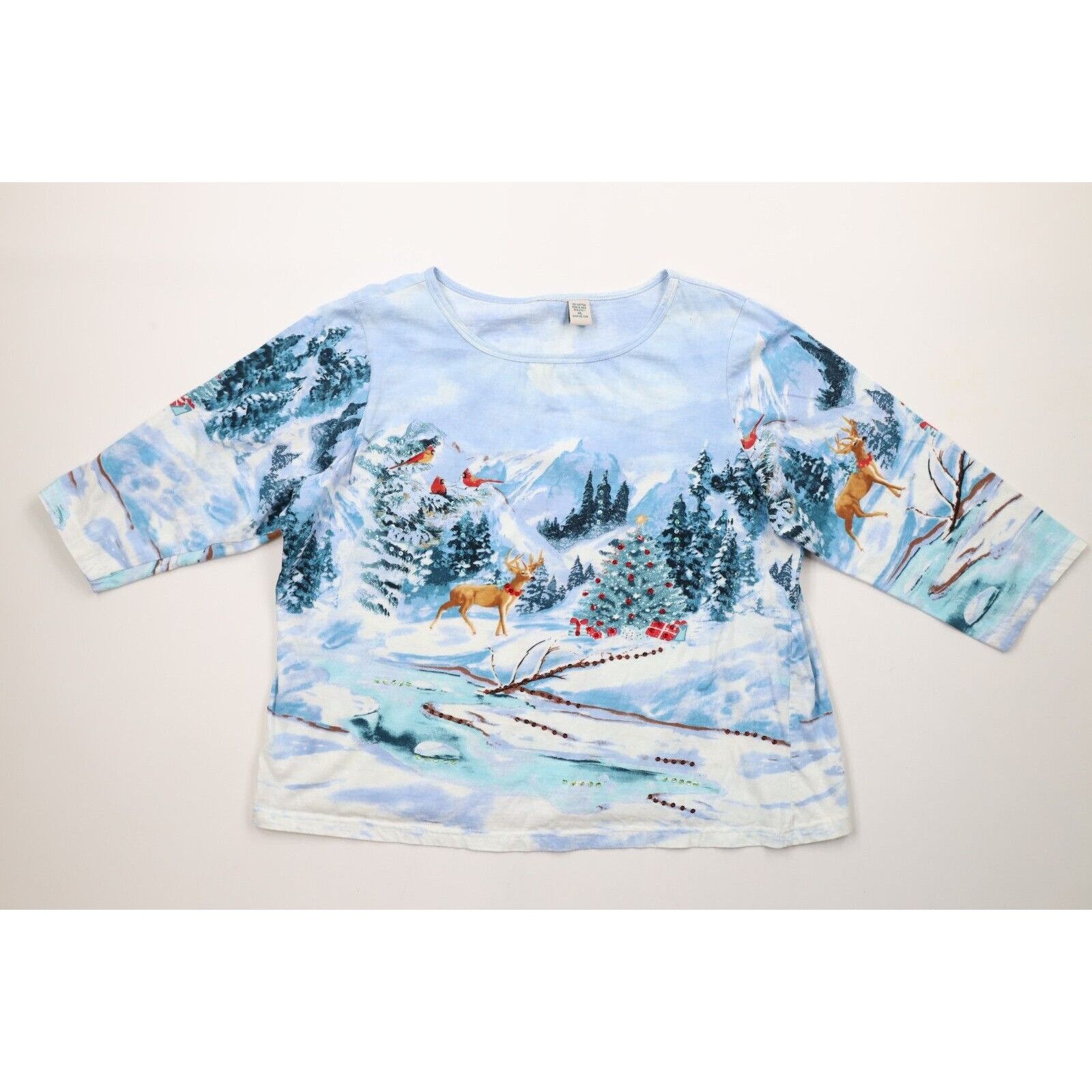 Vintage Vintage 90s Streetwear Christmas All Over Print T-Shirt Size XL / US 12-14 / IT 48-50 - 1 Thumbnail