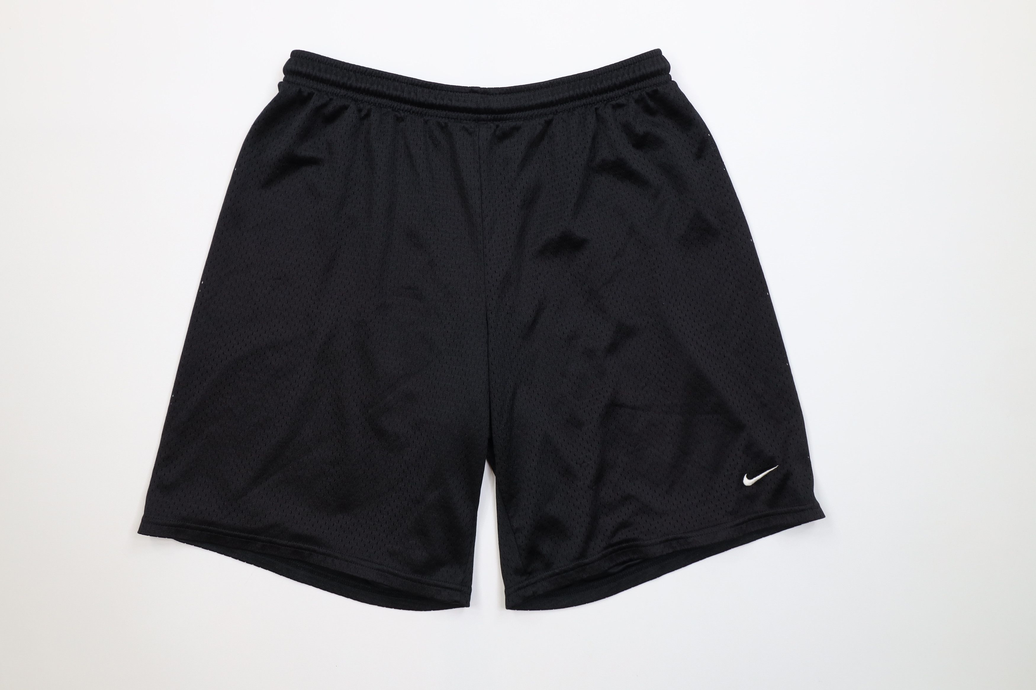 Nike Vintage Y2K Nike Mini Swoosh Above Knee Shorts Black Mesh Size US 36 / EU 52 - 1 Thumbnail