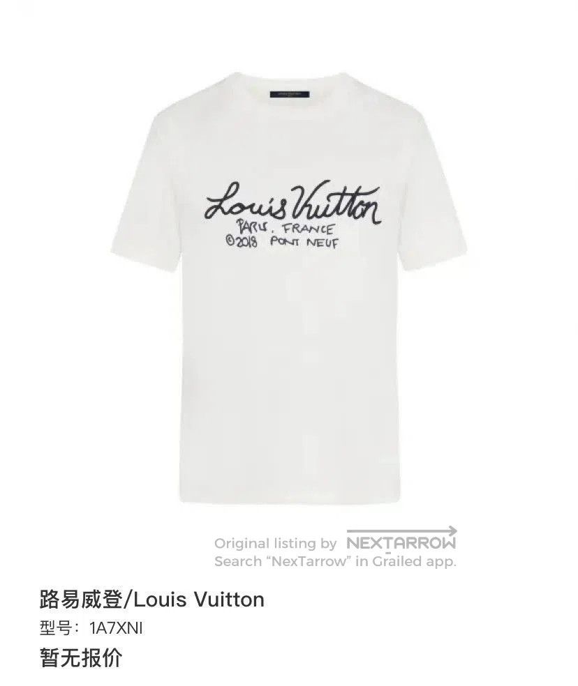 Louis Vuitton White Short-Sleeve Graphic T-Shirt - Size L. Size US L / EU 52-54 / 3 - 6 Thumbnail