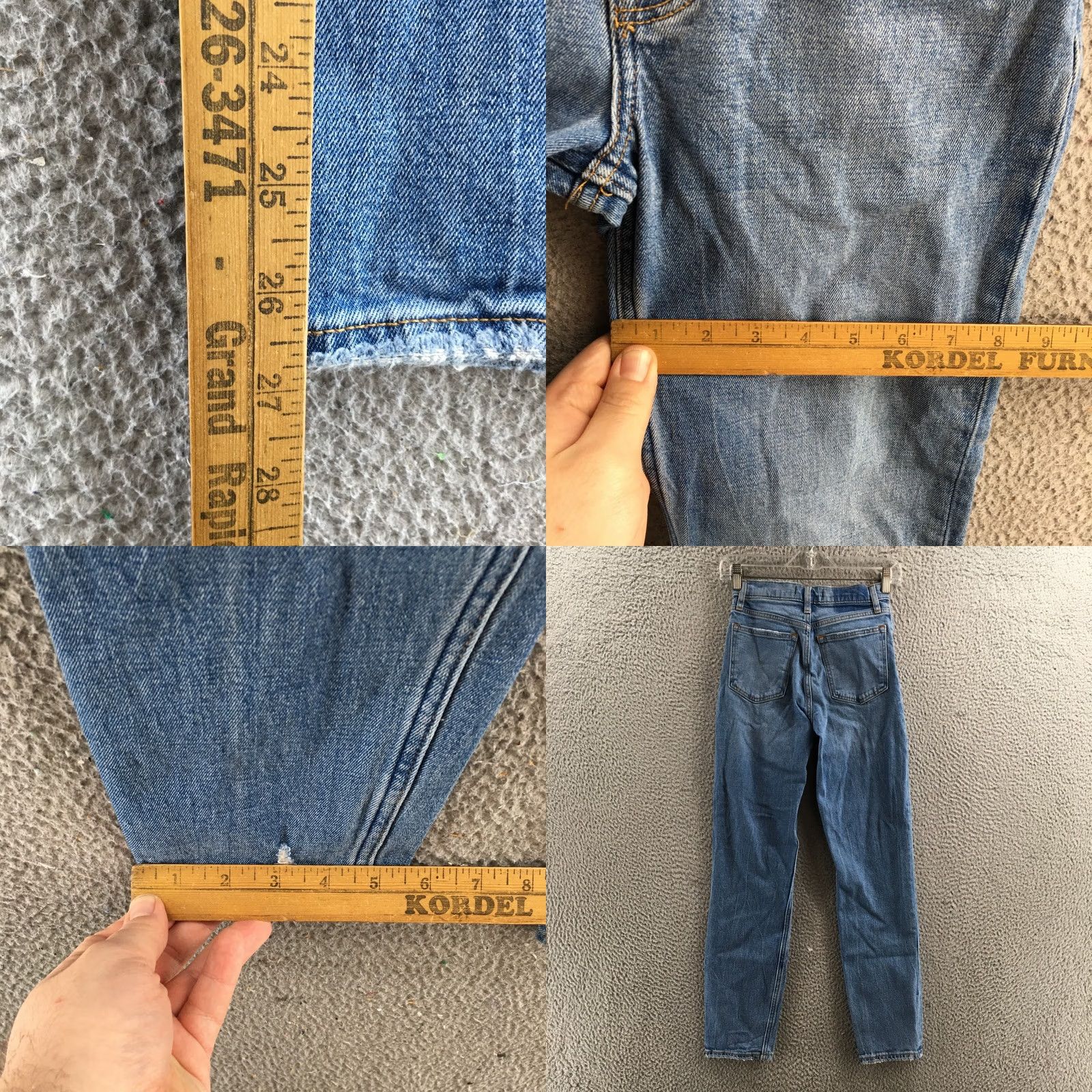 Abercrombie & Fitch Abercrombie & Fitch Jeans Womens 23 Blue The Mom High Rise Straight Leg Zip Fly Shirt? Size 40" / US 18 - 8 Thumbnail