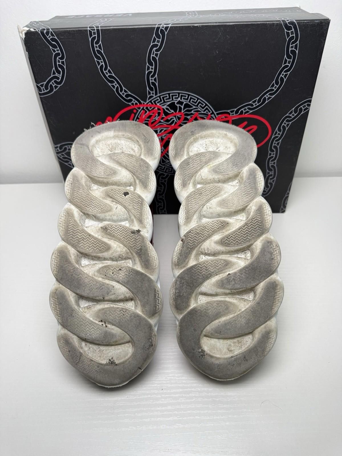 Versace Versace Chain Reaction Sneakers SZ 42.5 Red Multi Preowned Size US 9.5 / EU 42-43 - 7 Thumbnail