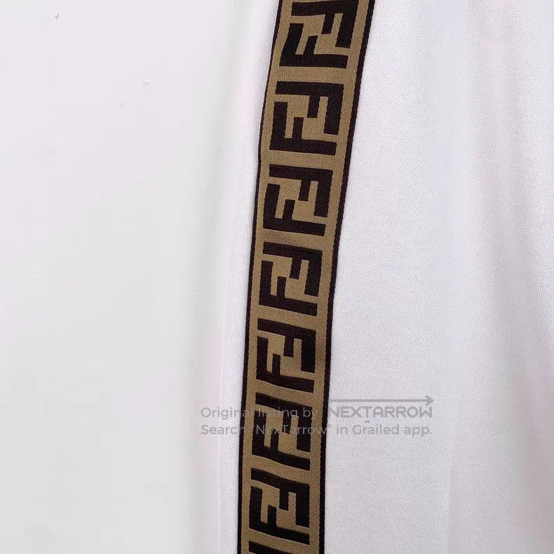 Fendi Fendi White logo letter cuffed casual sports pants Size 26" / US 2 / IT 38 - 4 Thumbnail