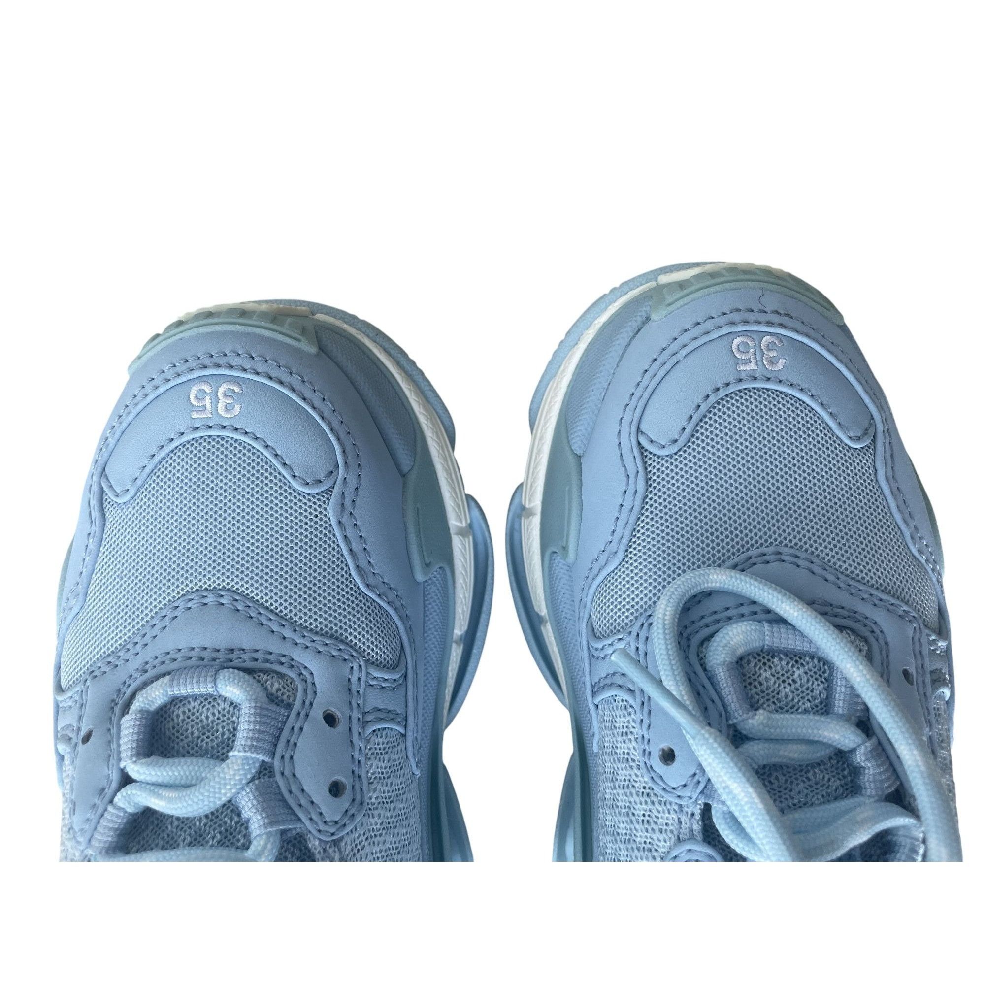 Balenciaga Balenciaga Triple S Sneakers In Light Blue For Women Or Juni Size US 5 / IT 35 - 5 Thumbnail