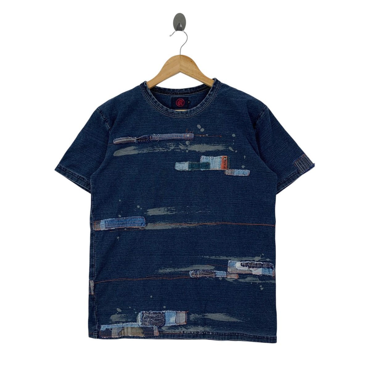 Vintage Vintage AUSTERE INDIGO Patchwork Japanese Band Shirt Size US M / EU 48-50 / 2 - 1 Thumbnail