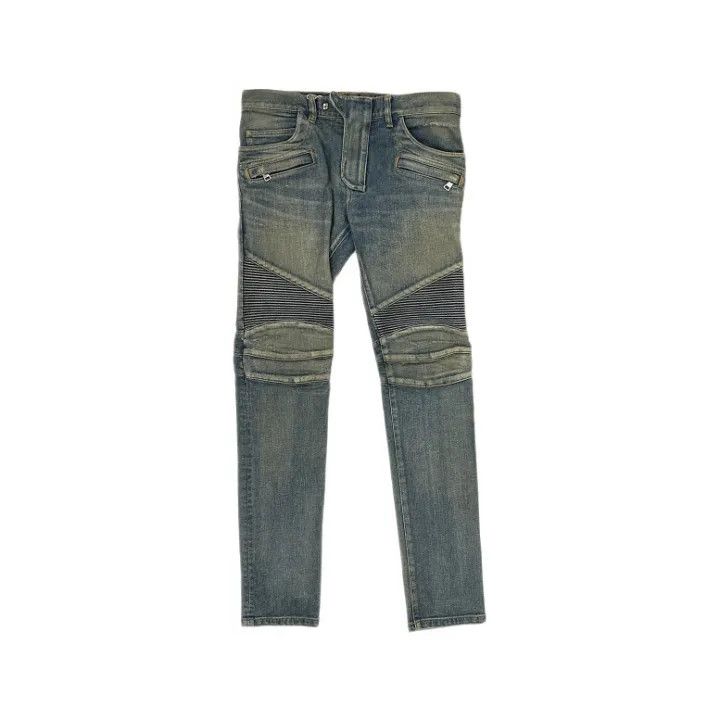 Balmain Balmain Stylish Slim Fit Trousers in Beige 0079 Size US 31 - 1 Thumbnail