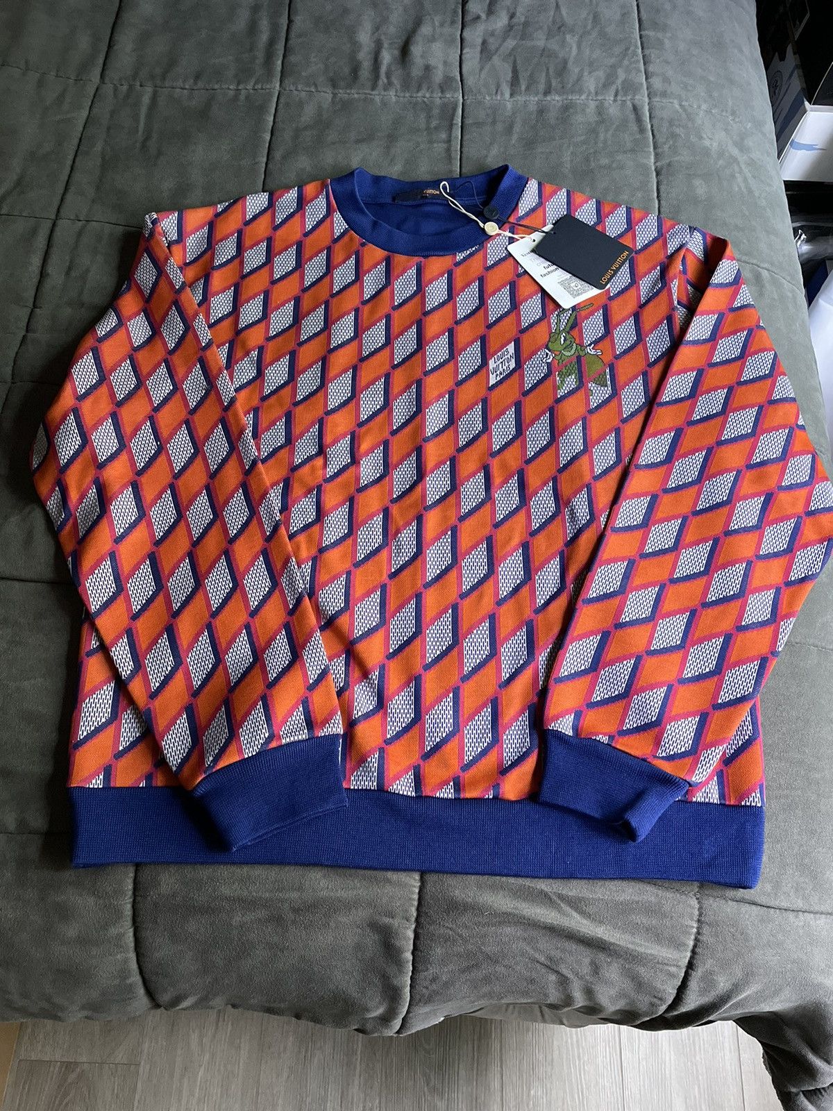 Louis Vuitton Louis Vuitton Diamond Damier Cricket Crewneck Size US L / EU 52-54 / 3 - 1 Thumbnail