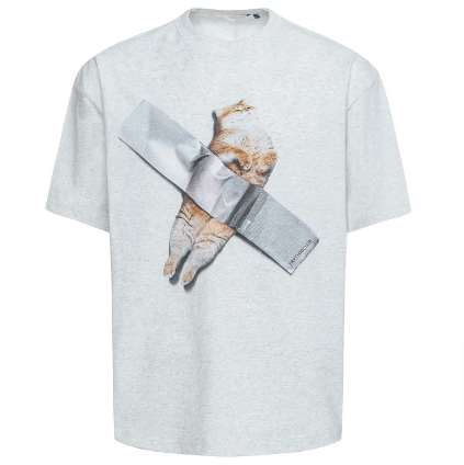 Japanese Brand × Vintage "Ducted Cat -Gray-L" Oversized T-shirt Size US L / EU 52-54 / 3 - 1 Thumbnail