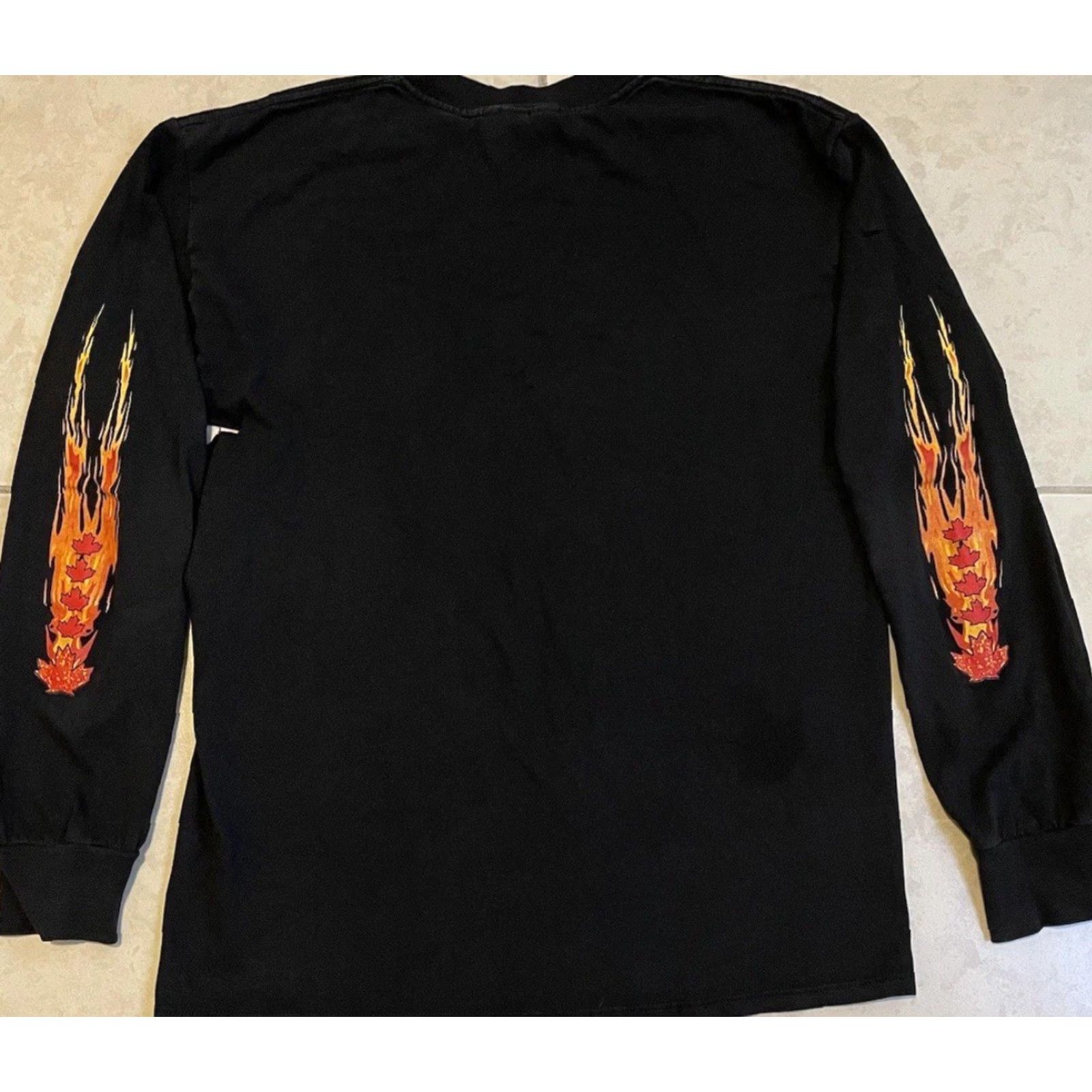 JNCO Vtg Thrashed Faded Flame Shirt L Grunge Biker Punk Fire Skate Surf Y2K 90s Jnco Size US L / EU 52-54 / 3 - 2 Thumbnail