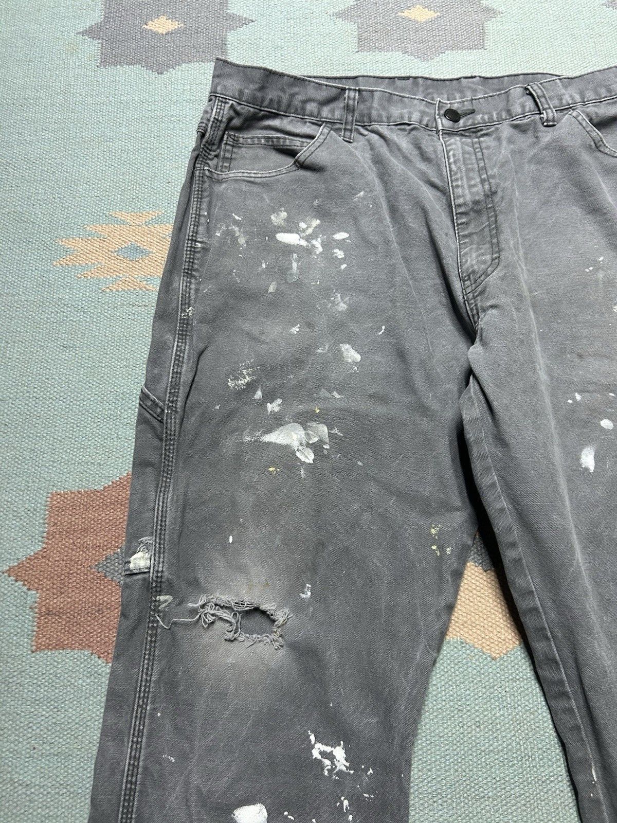 Vintage Vtg dickies canvas carpenter pants paint distres faded 36x29 Size US 36 / EU 52 - 3 Thumbnail
