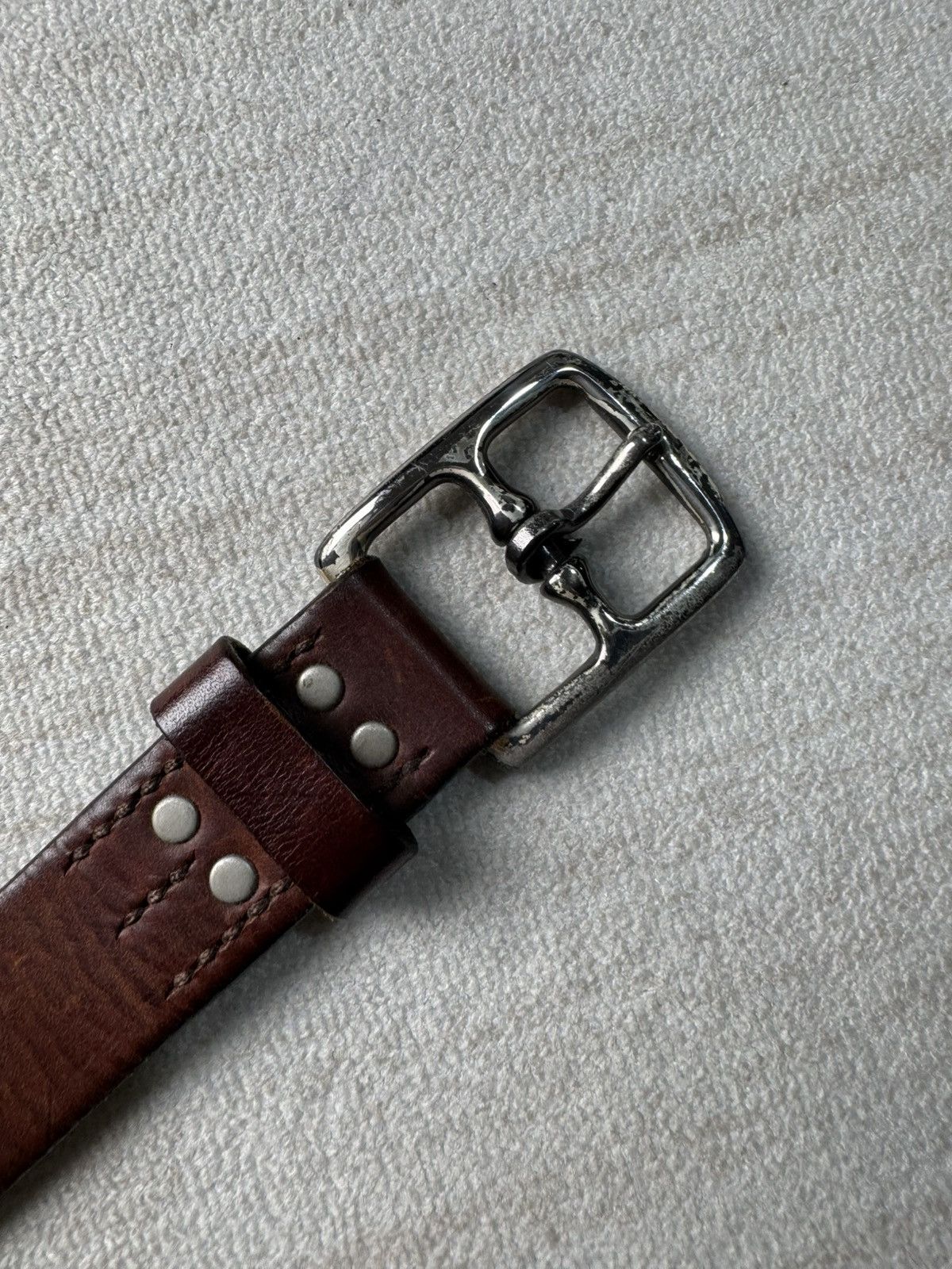 Needles Leather belt Size 30 - 7 Thumbnail
