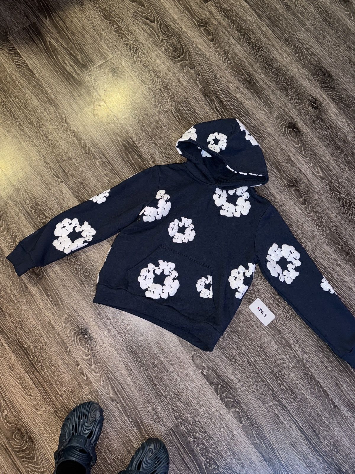 image of Denim Tears Hoodie “Navy” in Blue, Men's (Size Small)