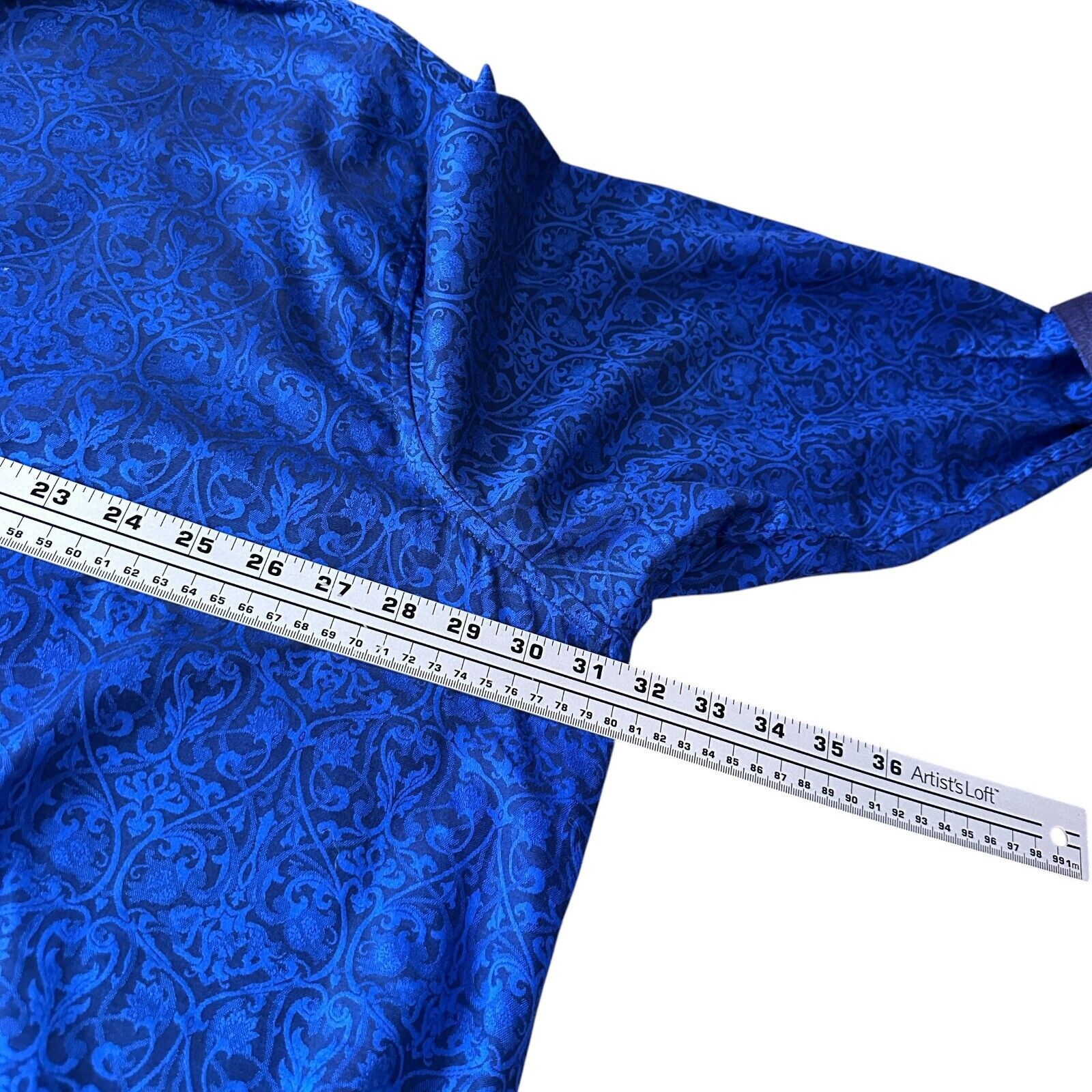Robert Graham Robert Graham Shirt Men's 3XL XXXL Blue Damask Flip Cuff Size US XXL / EU 58 / 5 - 10 Thumbnail