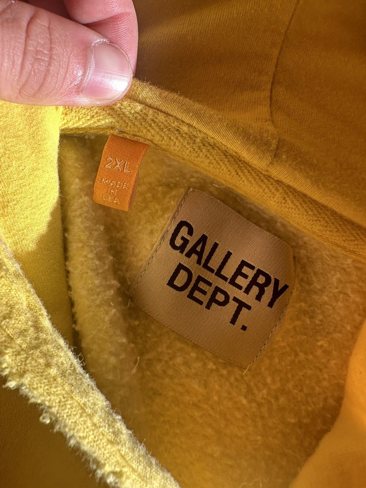 Gallery Dept. Gallery Dept. Centered Logo Hoodie Yellow size XXL Size US L / EU 52-54 / 3 - 5 Thumbnail