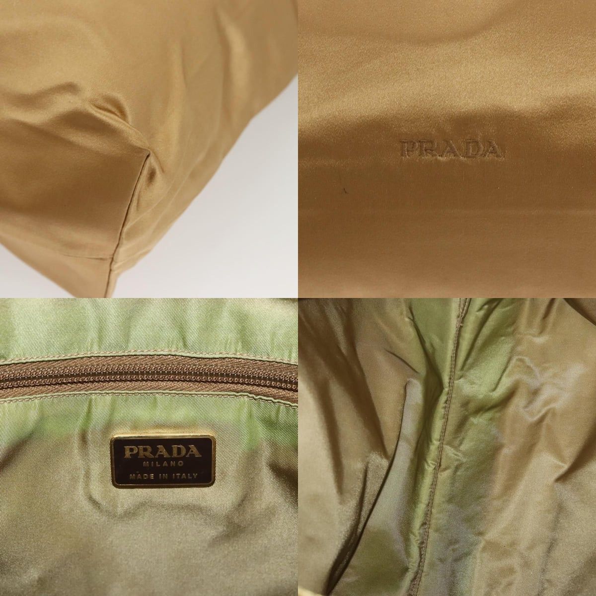 Prada PRADA Tote Bag Satin Champagne Gold Size ONE SIZE - 11 Thumbnail