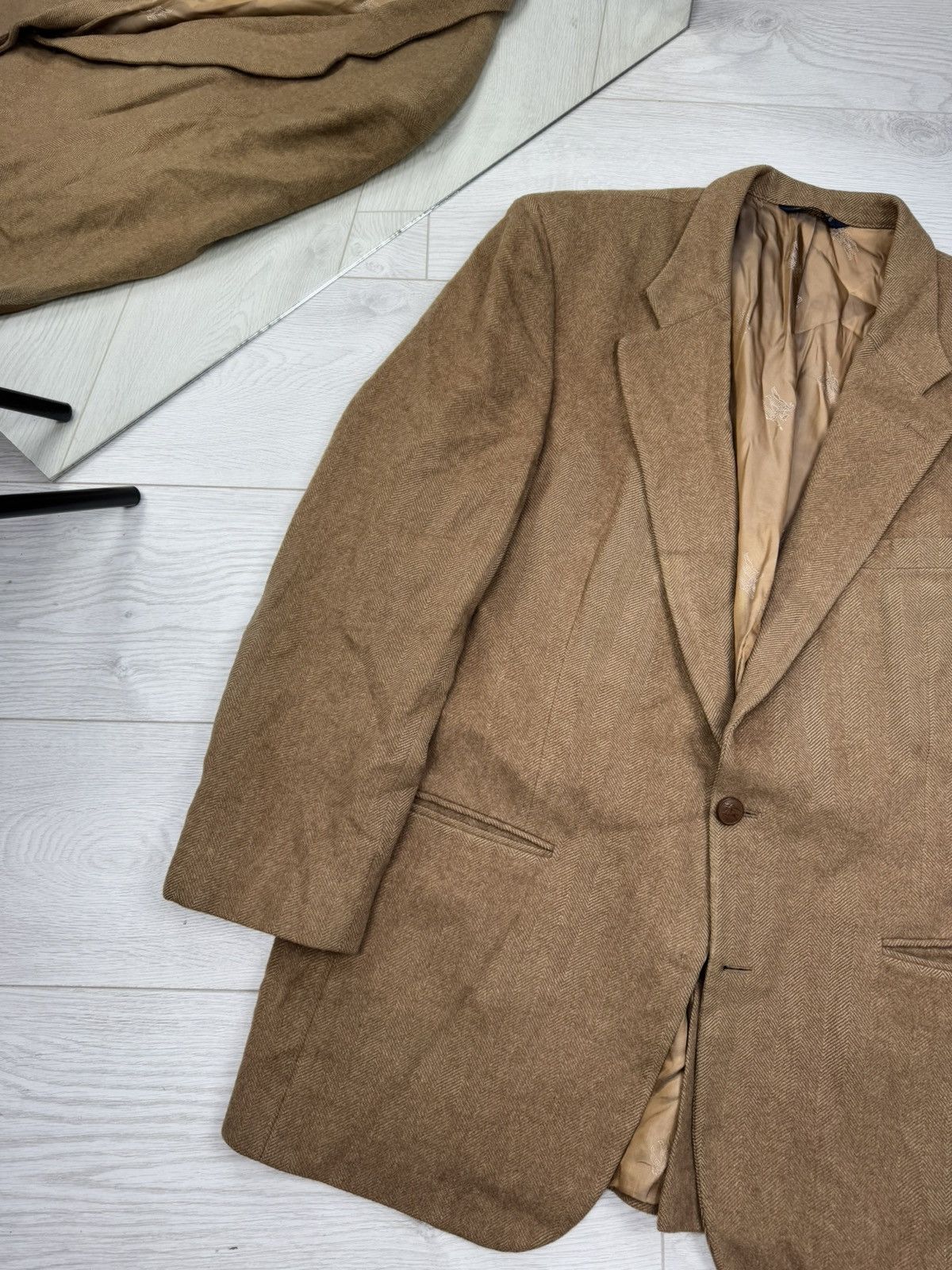 Burberry × Vintage Vintage Burberry Cashmere Rare Luxury Blazer Jacket Size 42R - 2 Thumbnail