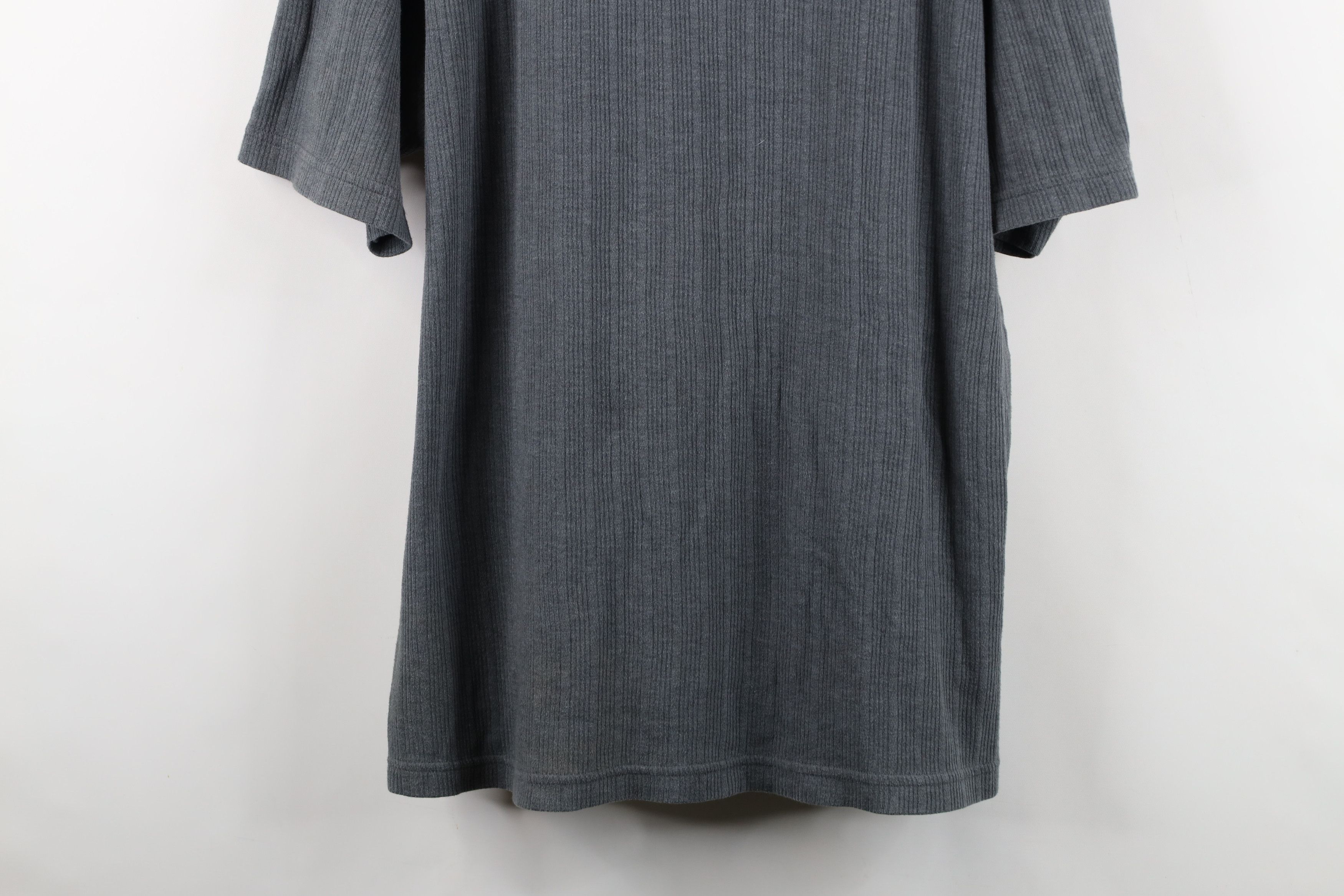 Vintage Vintage 90s Streetwear Knit Short Sleeve Henley T-Shirt Gray Size US XL / EU 56 / 4 - 3 Thumbnail
