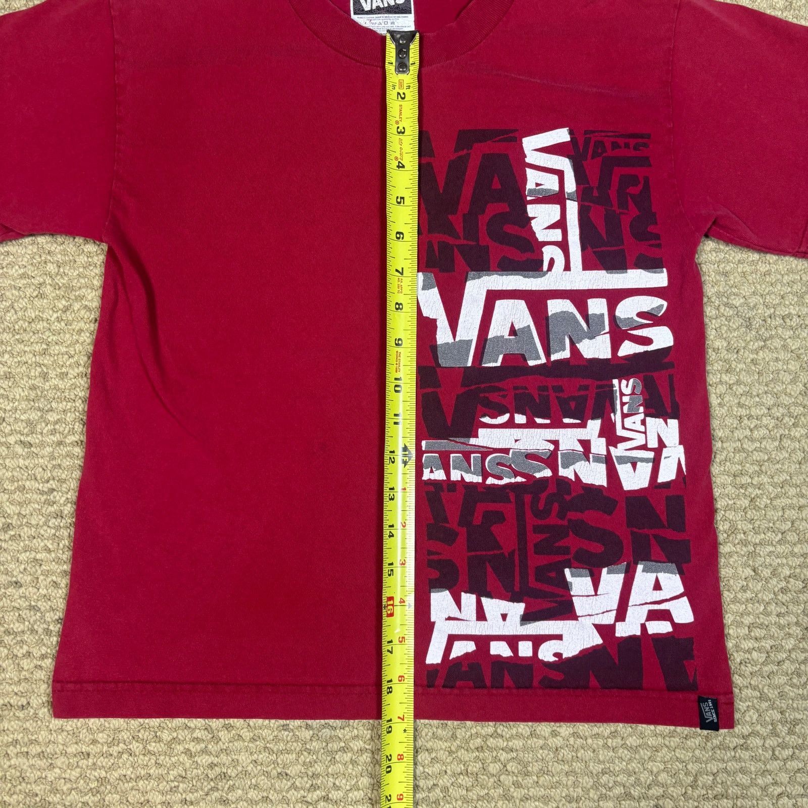 Vans y2k 2000s Vans red tshirt womens Medium emo grunge skater Size M / US 6-8 / IT 42-44 - 7 Thumbnail