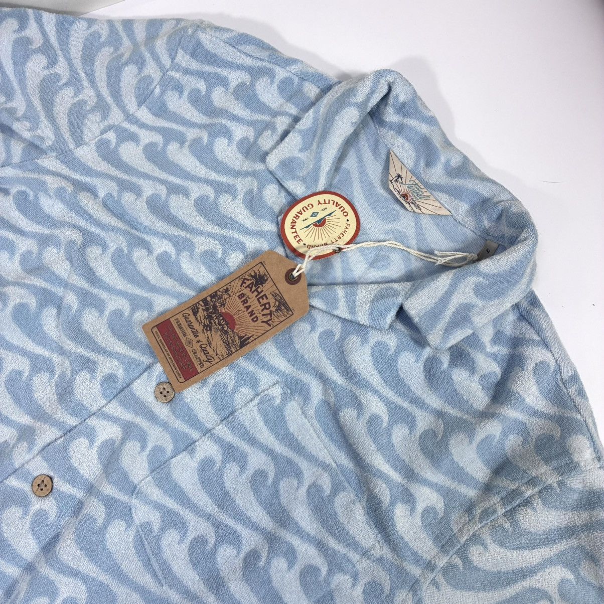 Faherty Faherty Cabana Towel Terry Surf Shirt Endless Peaks Blue M Size US M / EU 48-50 / 2 - 8 Thumbnail
