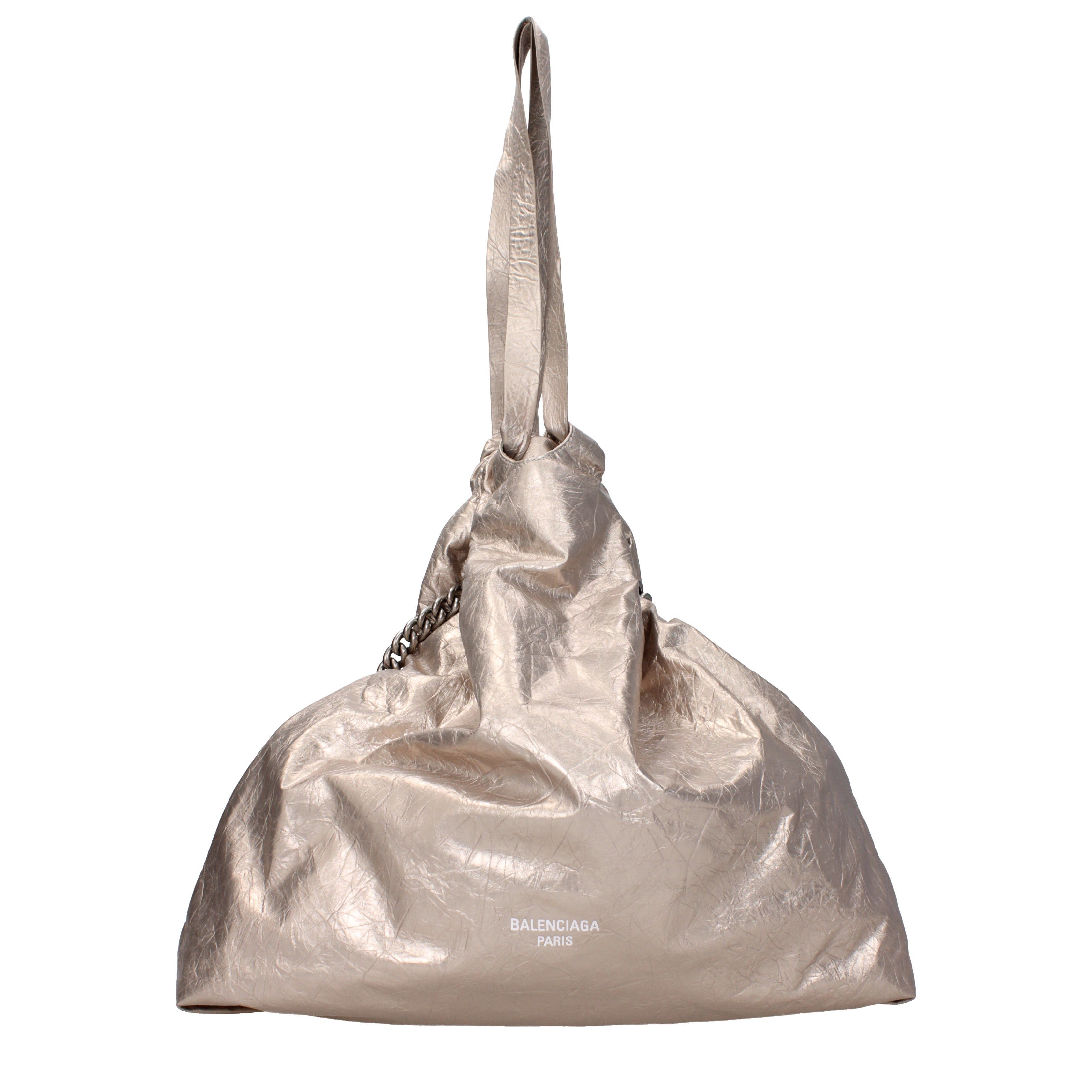 Balenciaga Shoulder Bag In Leather in Gold, Women's