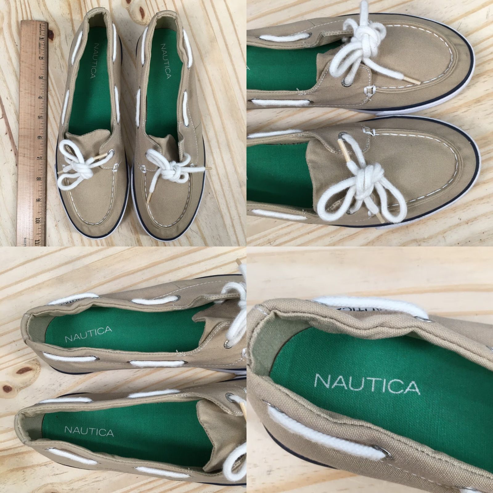 Nautica Nautica Shoes Womens 7.5 Pinecrest Boat Beige Slip On Moc Toe Low Top Casual Shoe Mens/ Womens Size M / US 6-8 / IT 42-44 - 8 Thumbnail