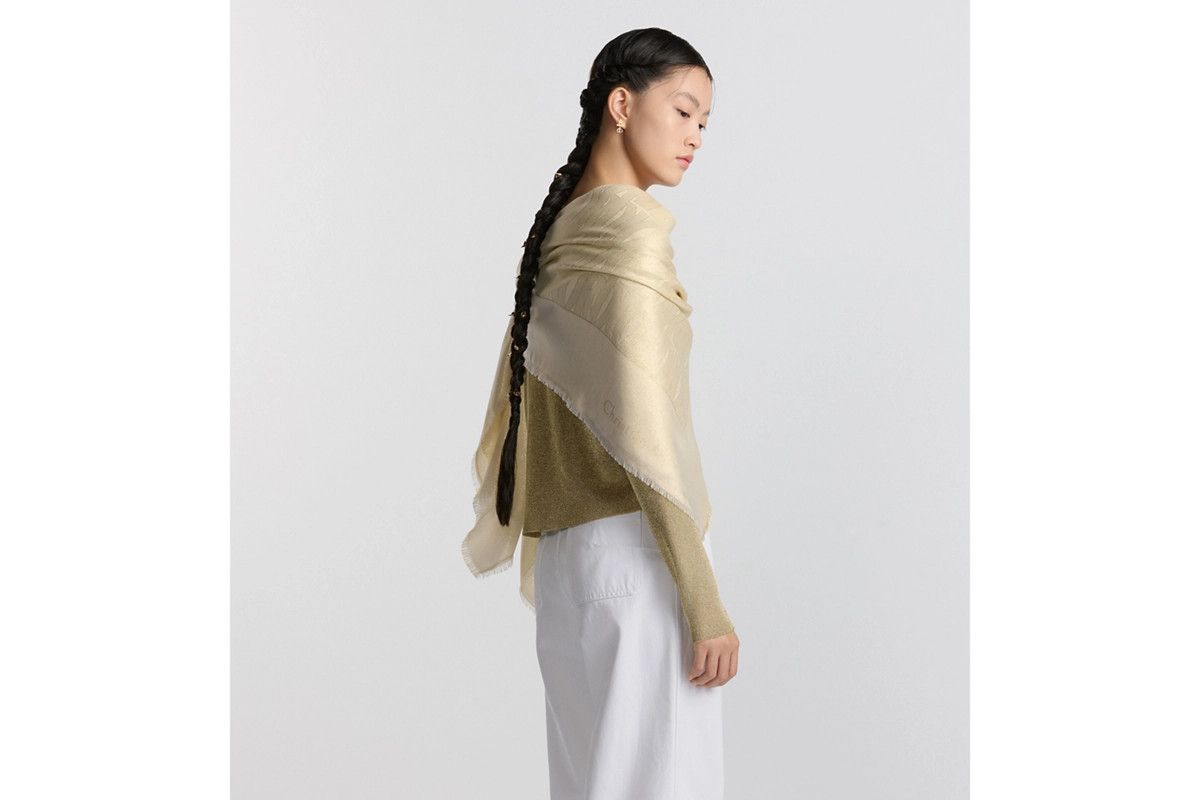 Dior o1bcso1str0226 Size:OS/Allover Shawl in Golden Size ONE SIZE - 4 Thumbnail