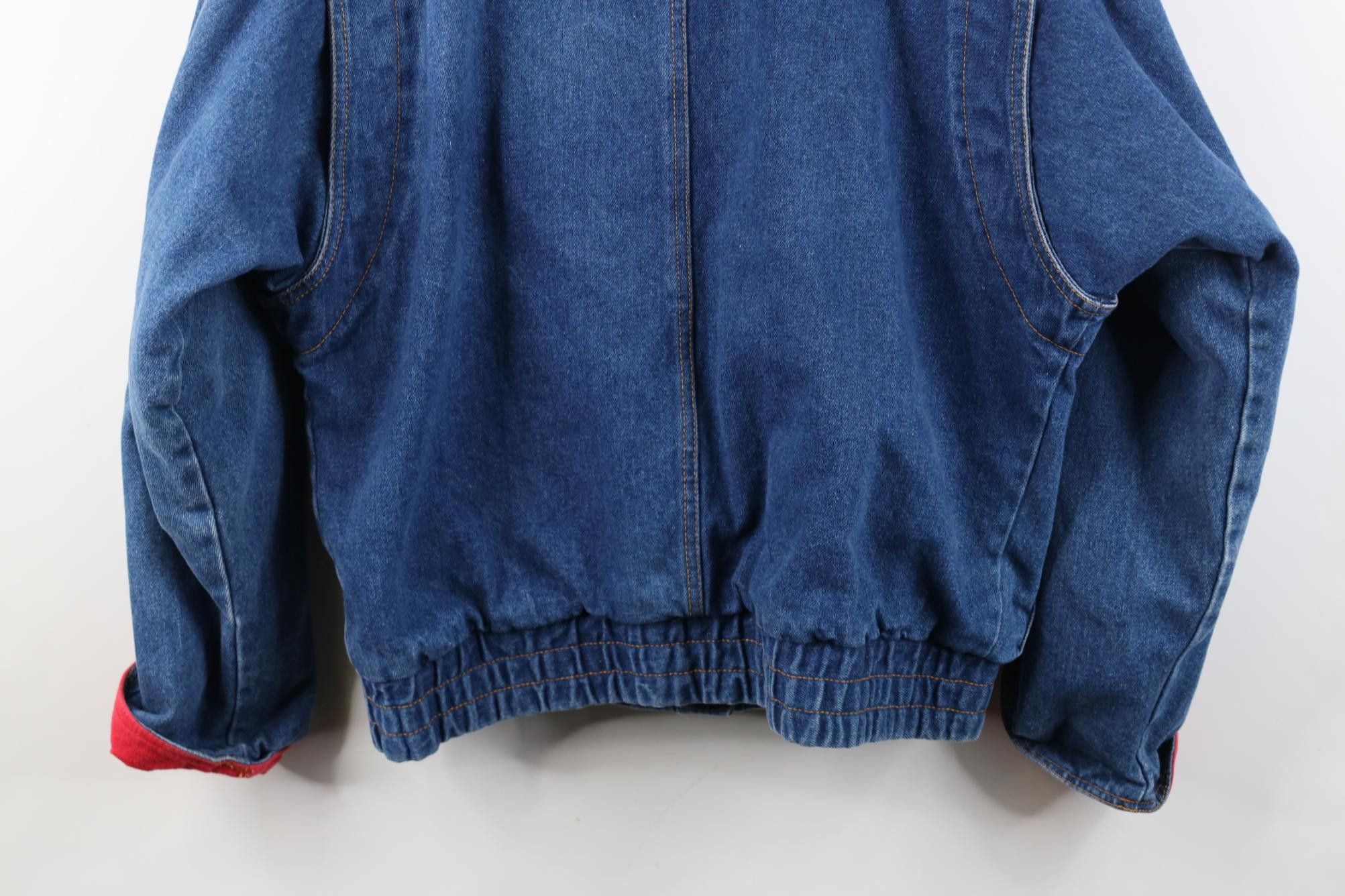 Vintage Vintage 80s 90s Streetwear Quilted Denim Jean Bomber Jacket Size M / US 6-8 / IT 42-44 - 17 Thumbnail