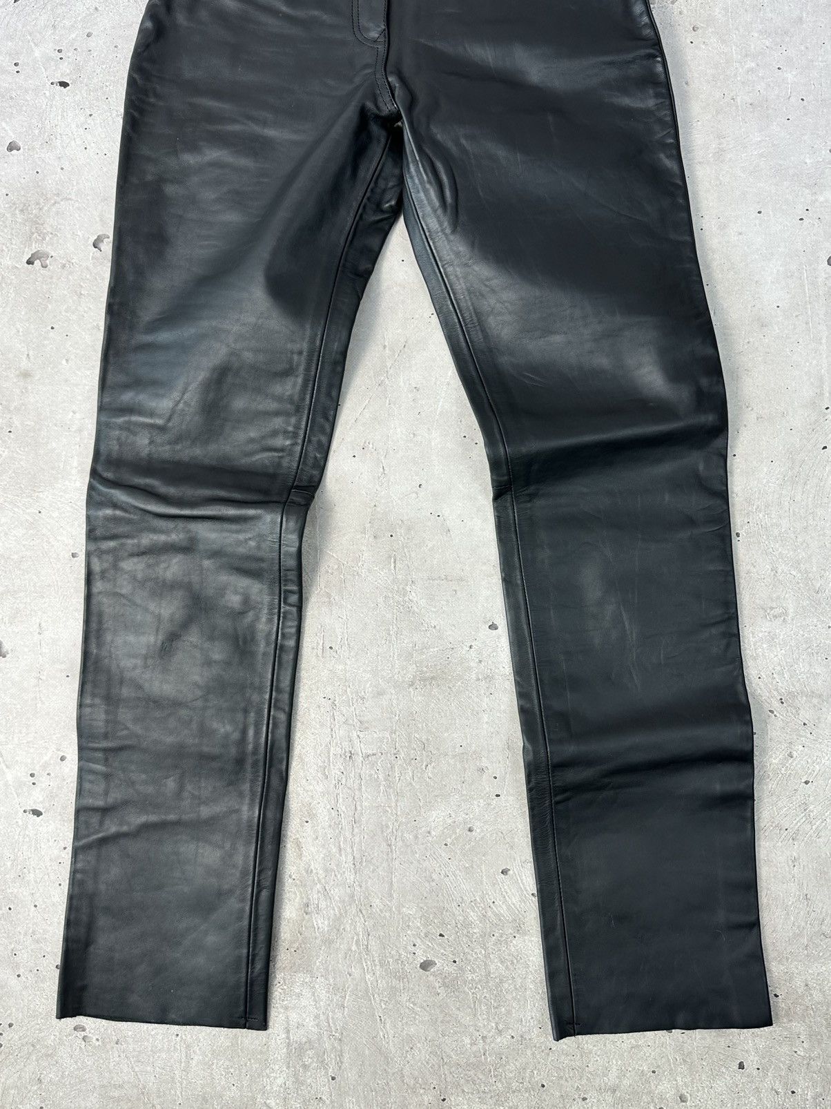 Belstaff Belstaff Vintage Leather Black Biker Pants Size 30" / US 8 / IT 44 - 4 Thumbnail