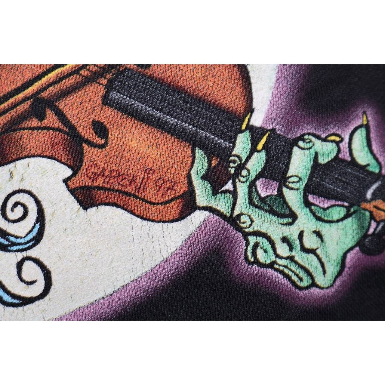 Fruit Of The Loom Vintage 90s Mago de Oz Hoodie Witch Violin Graphic Full Zip Size US M / EU 48-50 / 2 - 5 Thumbnail