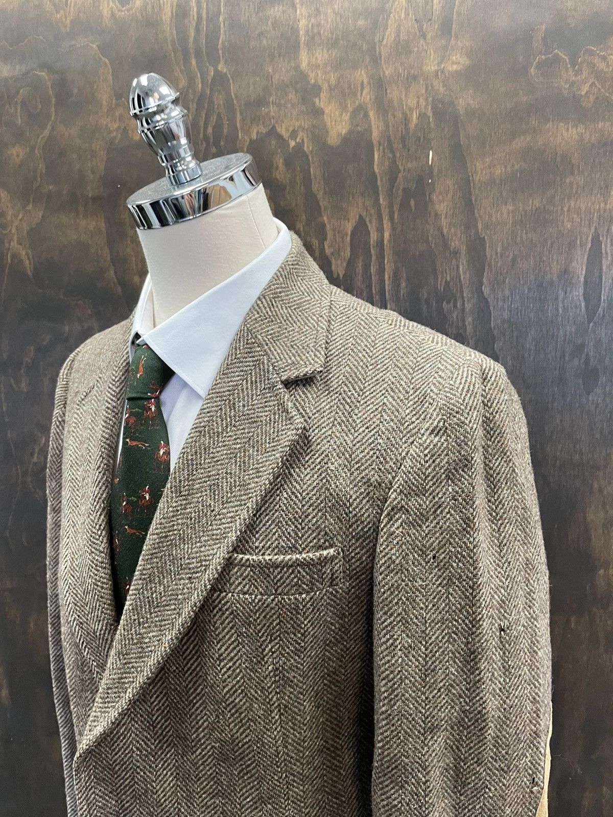 Pendleton × Vintage Vintage Herringbone Tweed Jacket Size 44L - 2 Thumbnail