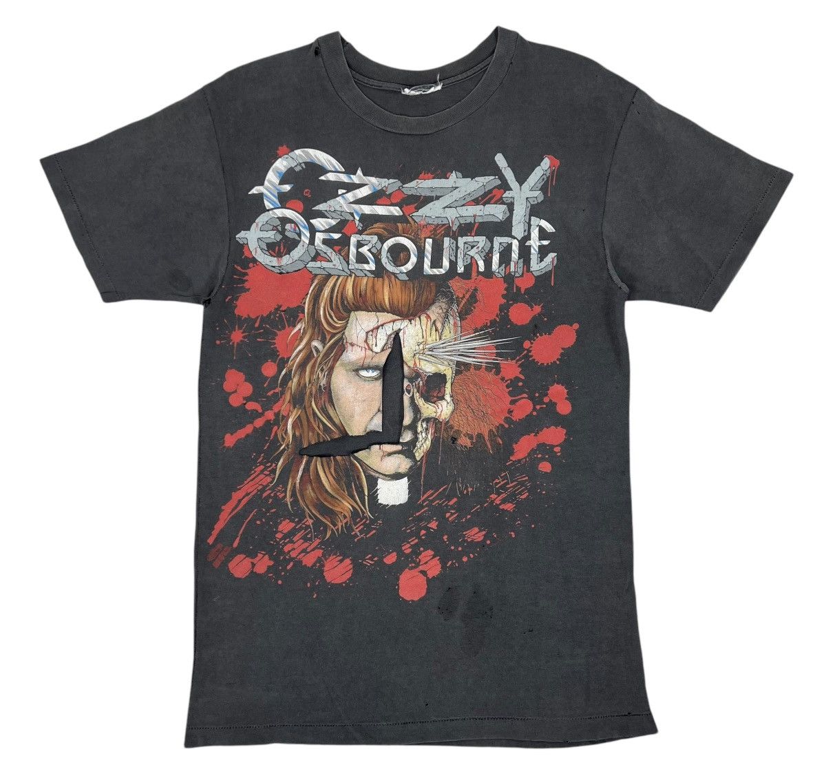 Band Tees × Ozzy Osbourne × Vintage 80s Vintage Ozzy Osbourne Destroyed tee Size US S / EU 44-46 / 1 - 1 Thumbnail