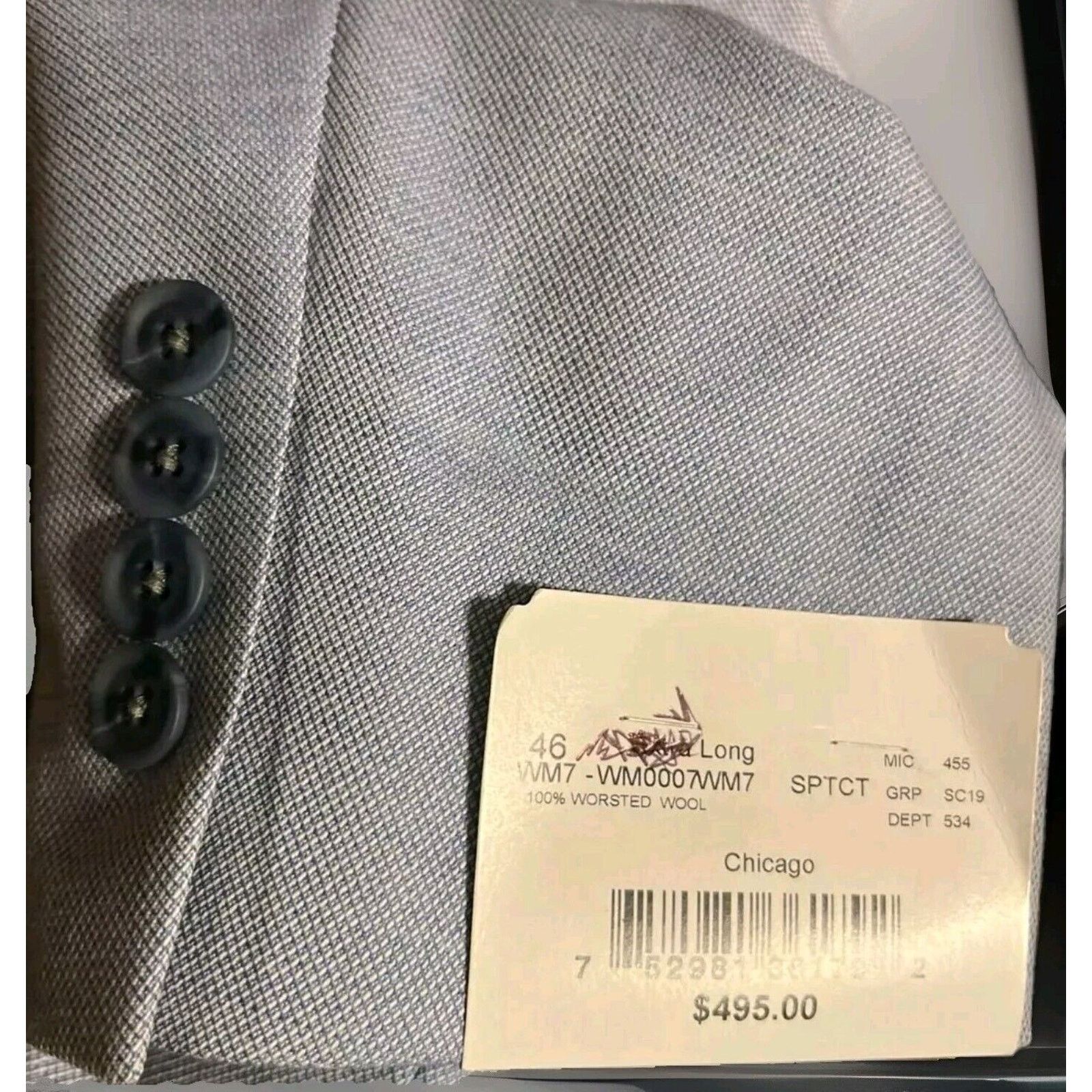 Other Walter Morton Size 46 R baby Blue 2 Button Blazer NWT Size 46R - 2 Thumbnail