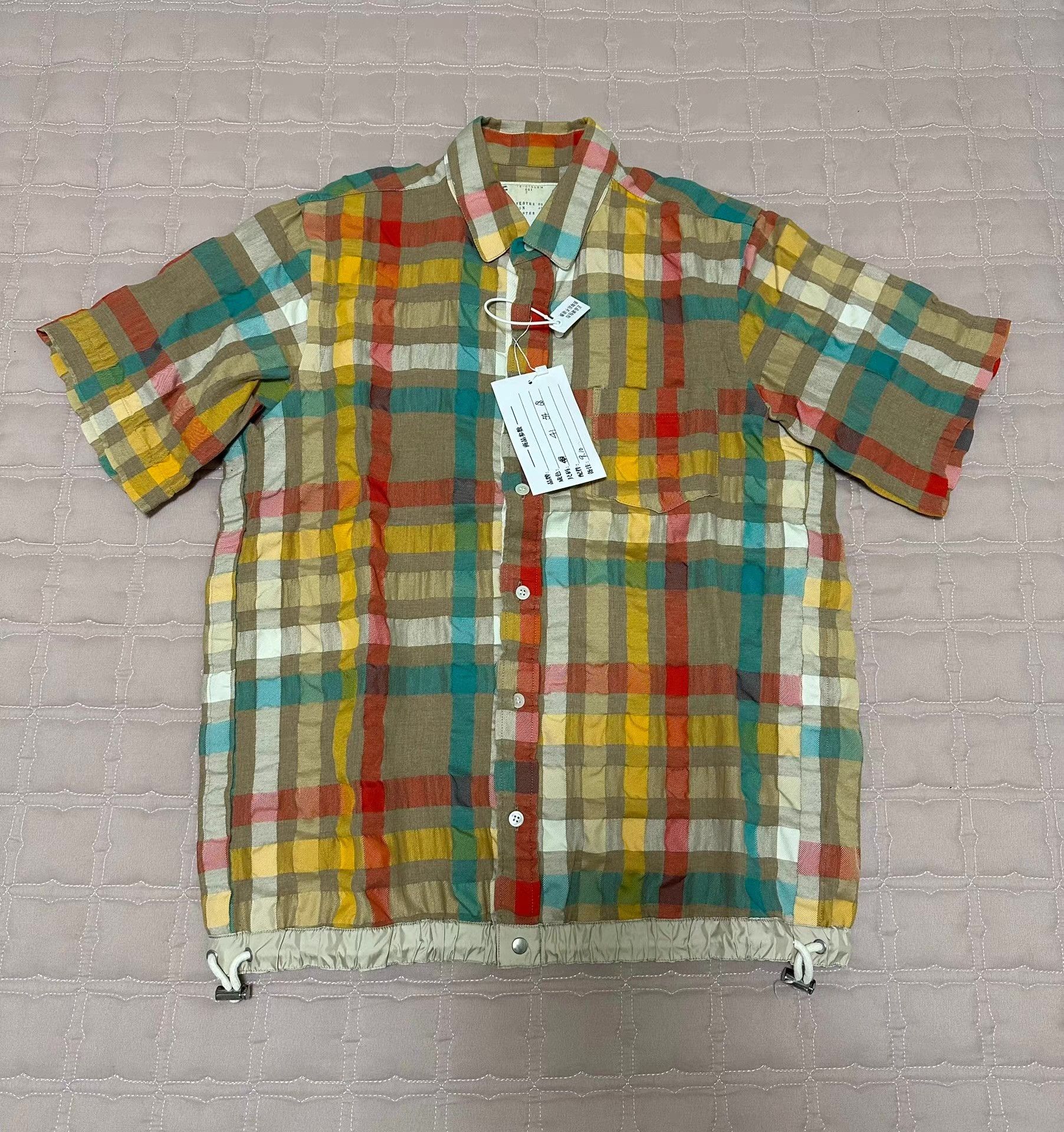 Acai Color Plaid Short Sleeve